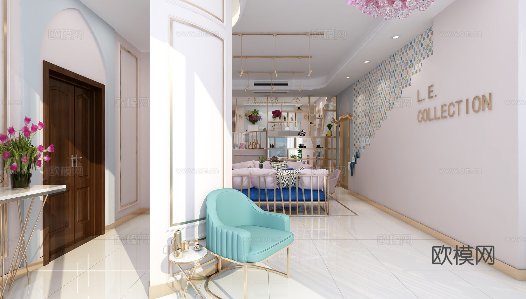 现代简约服装店3d模型