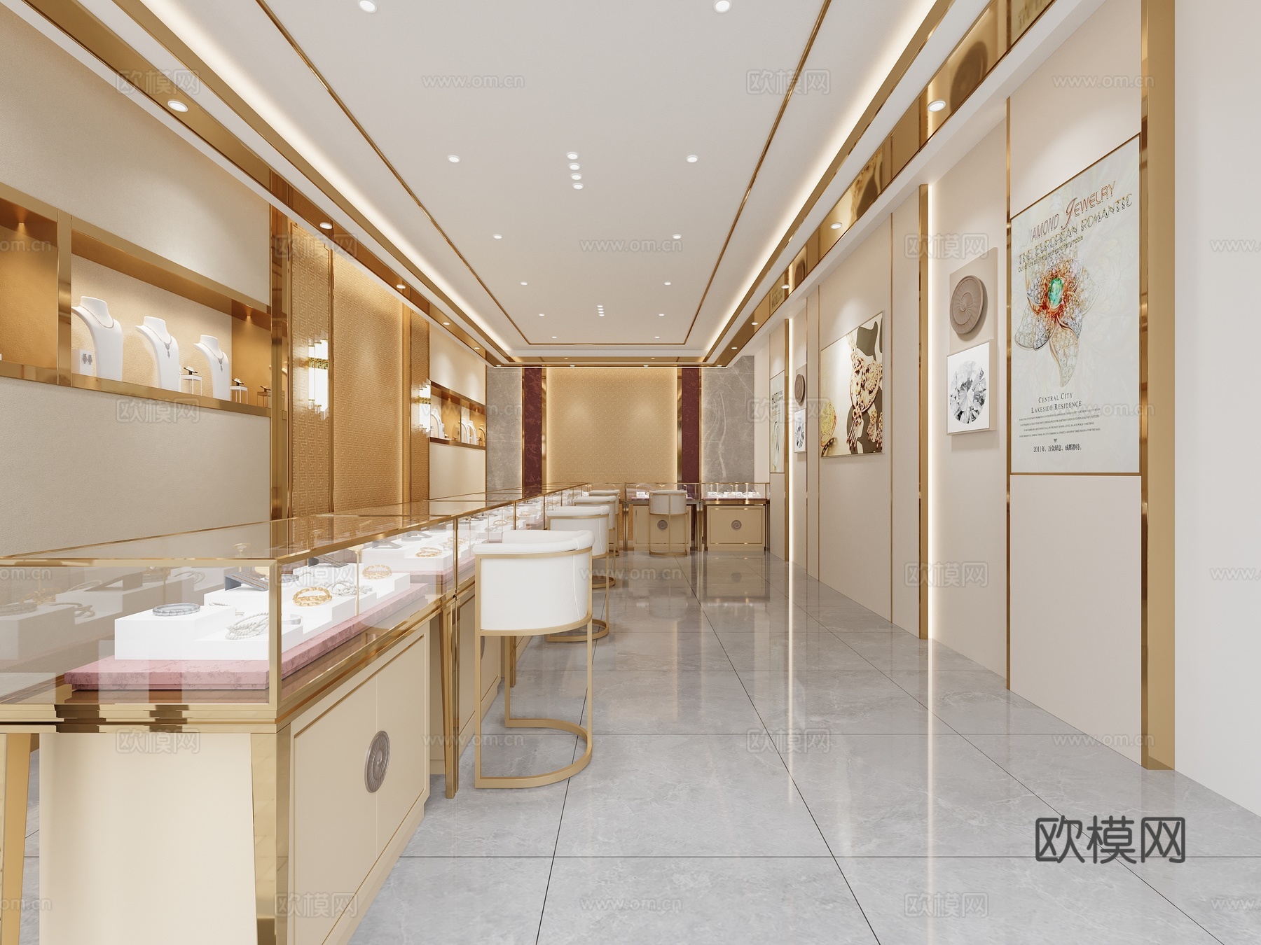 现代珠宝店3d模型