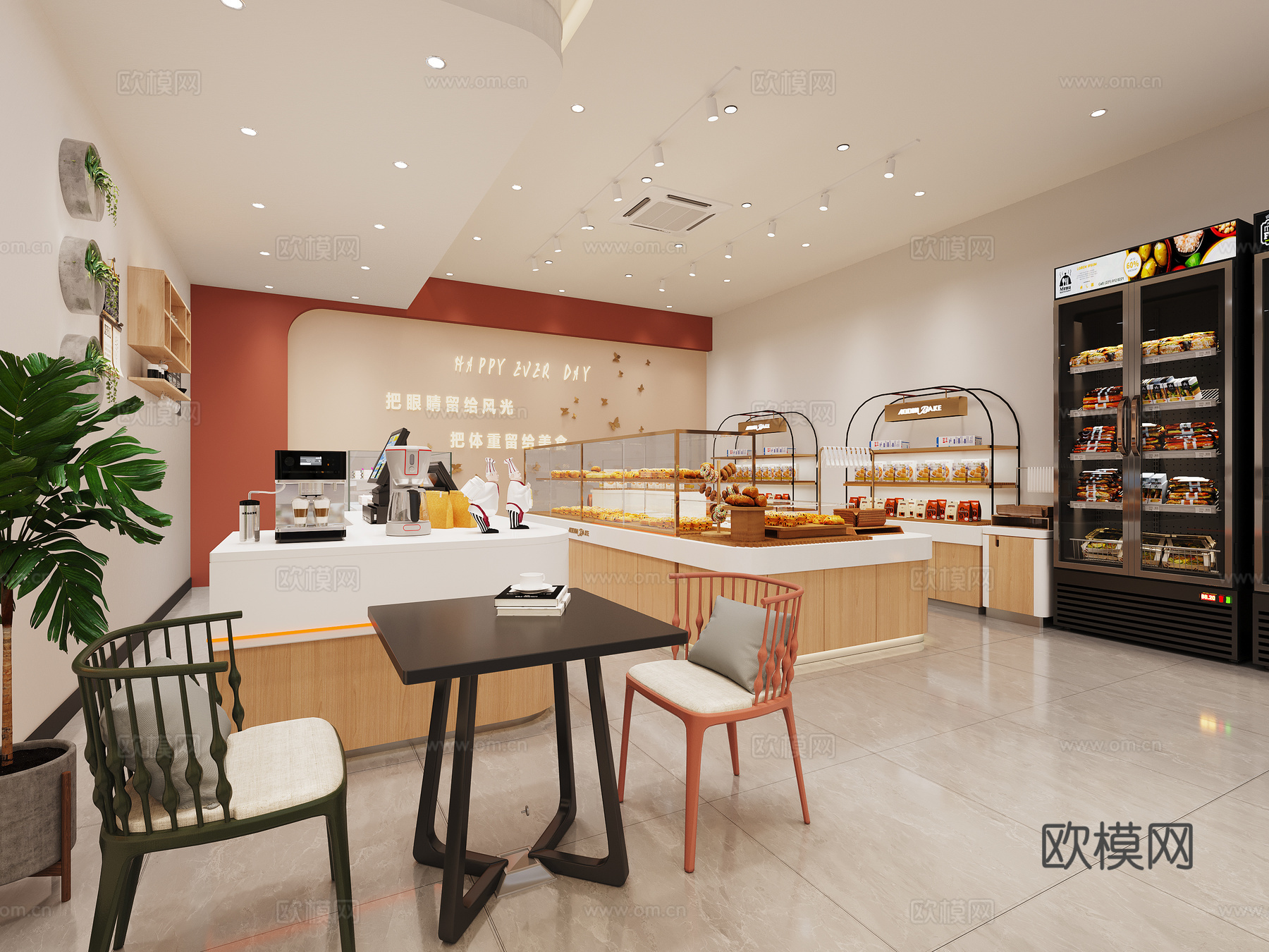 现代蛋糕面包店3d模型