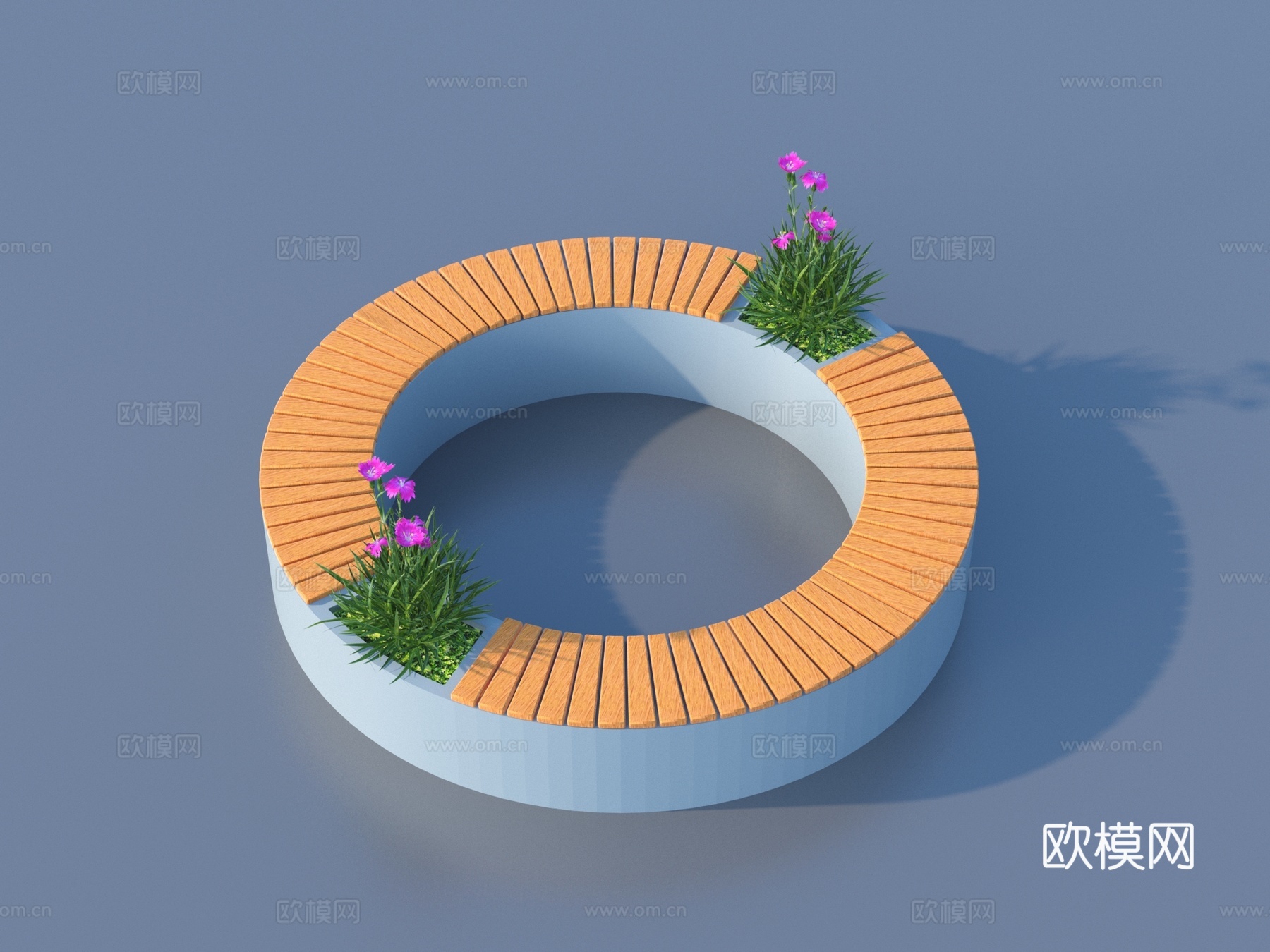 树池 坐凳 花坛3d模型