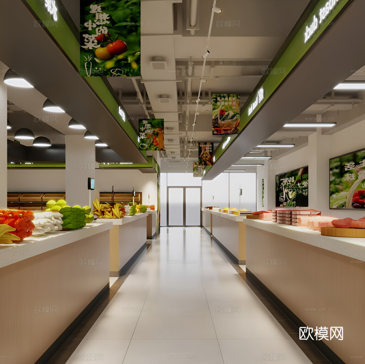 精品菜市场3d模型