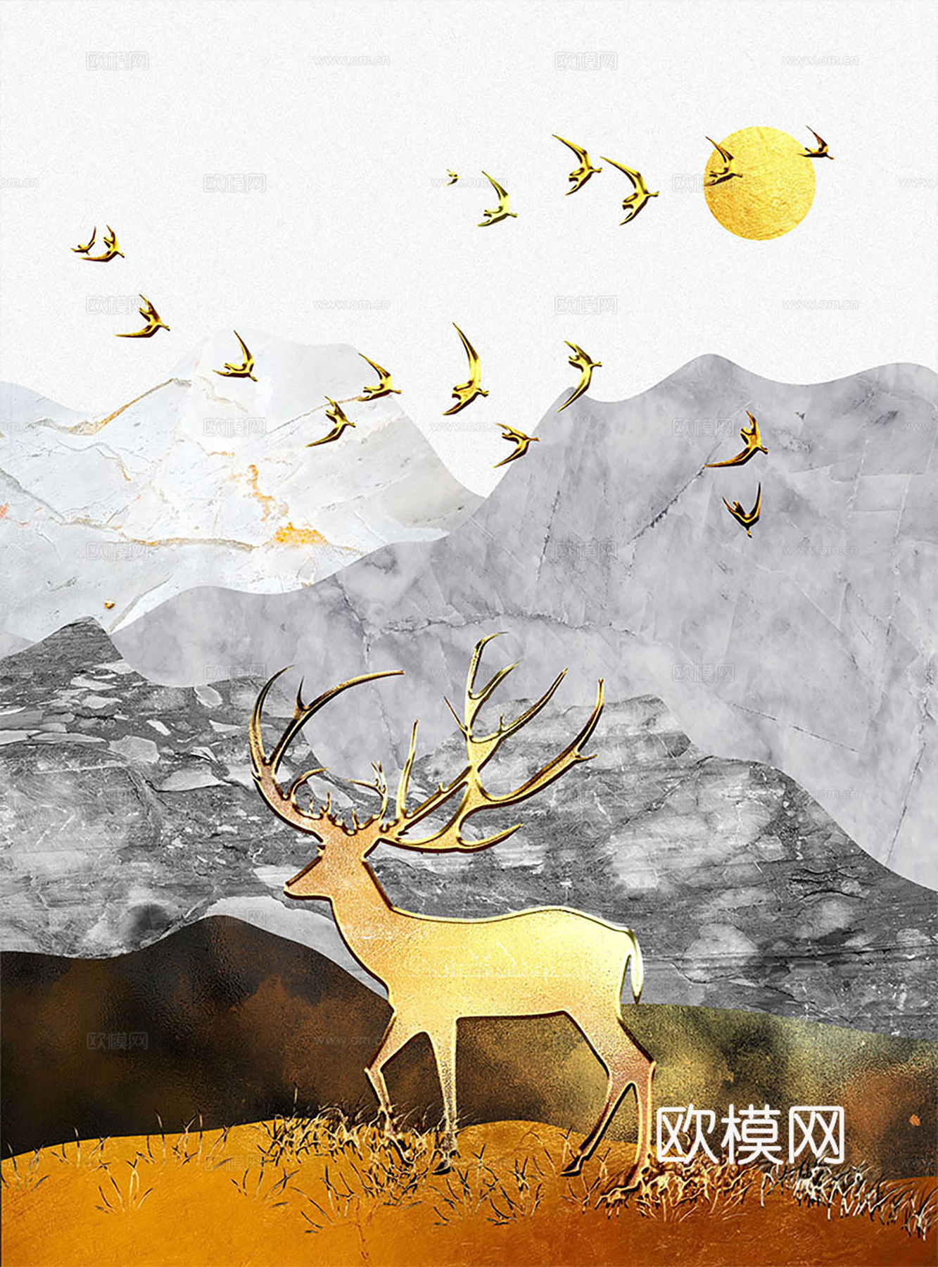中式新中式挂画 油画水彩画 装饰画挂画