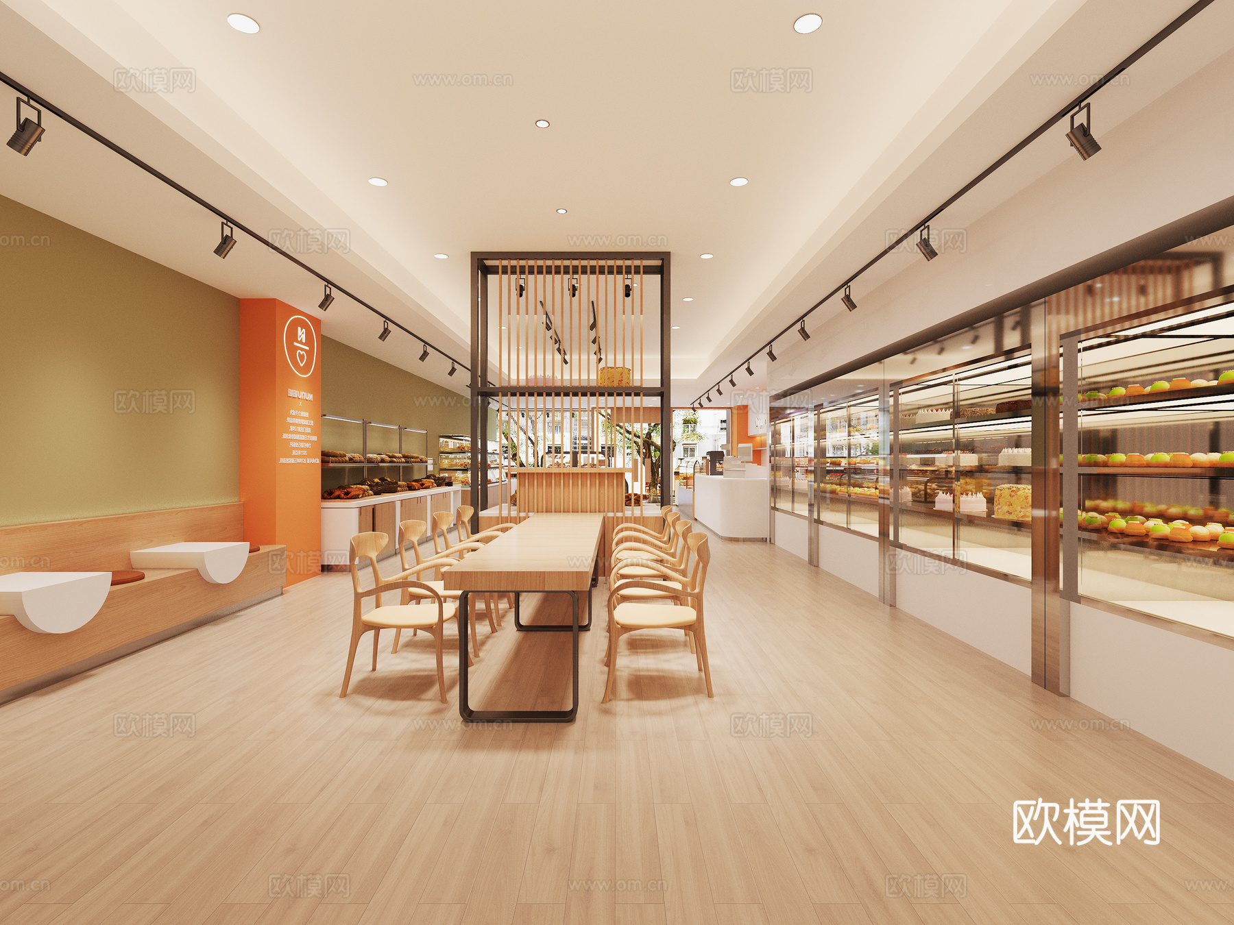 现代蛋糕面包店3d模型
