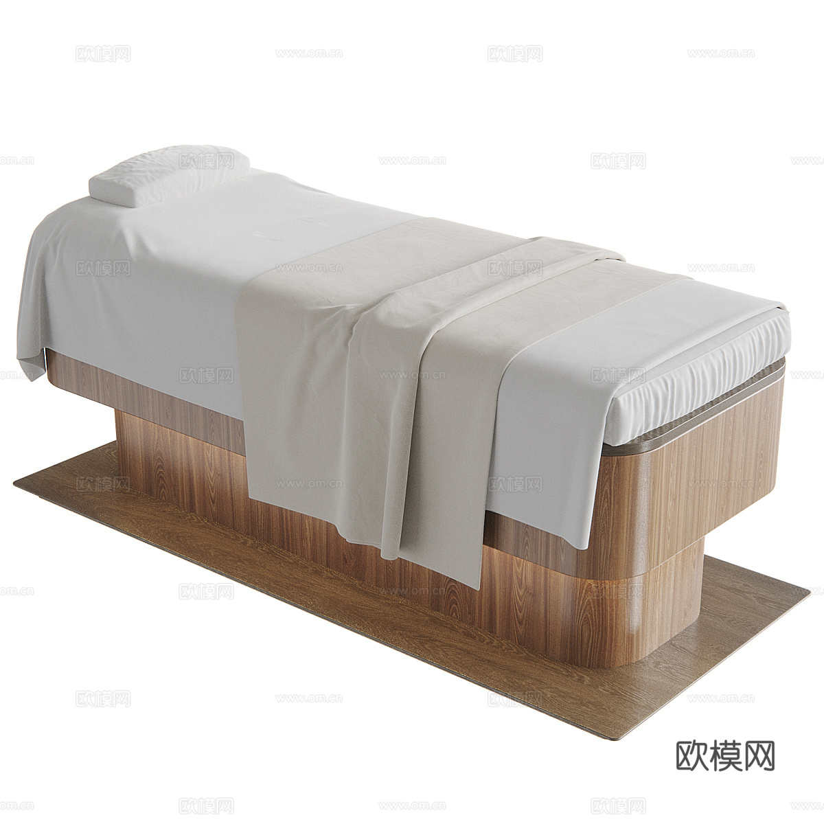 新中式按摩床3d模型