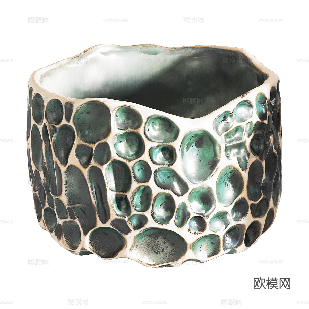 新中式轻奢艺术花瓶 陶罐3d模型