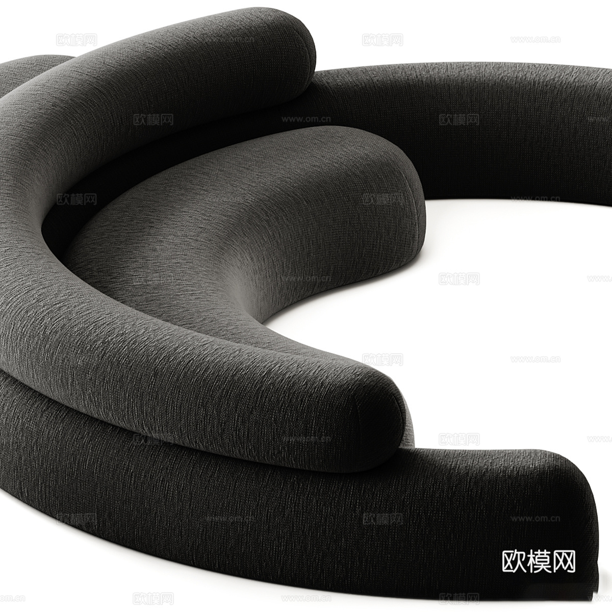 现代意式布艺异形沙发3d模型