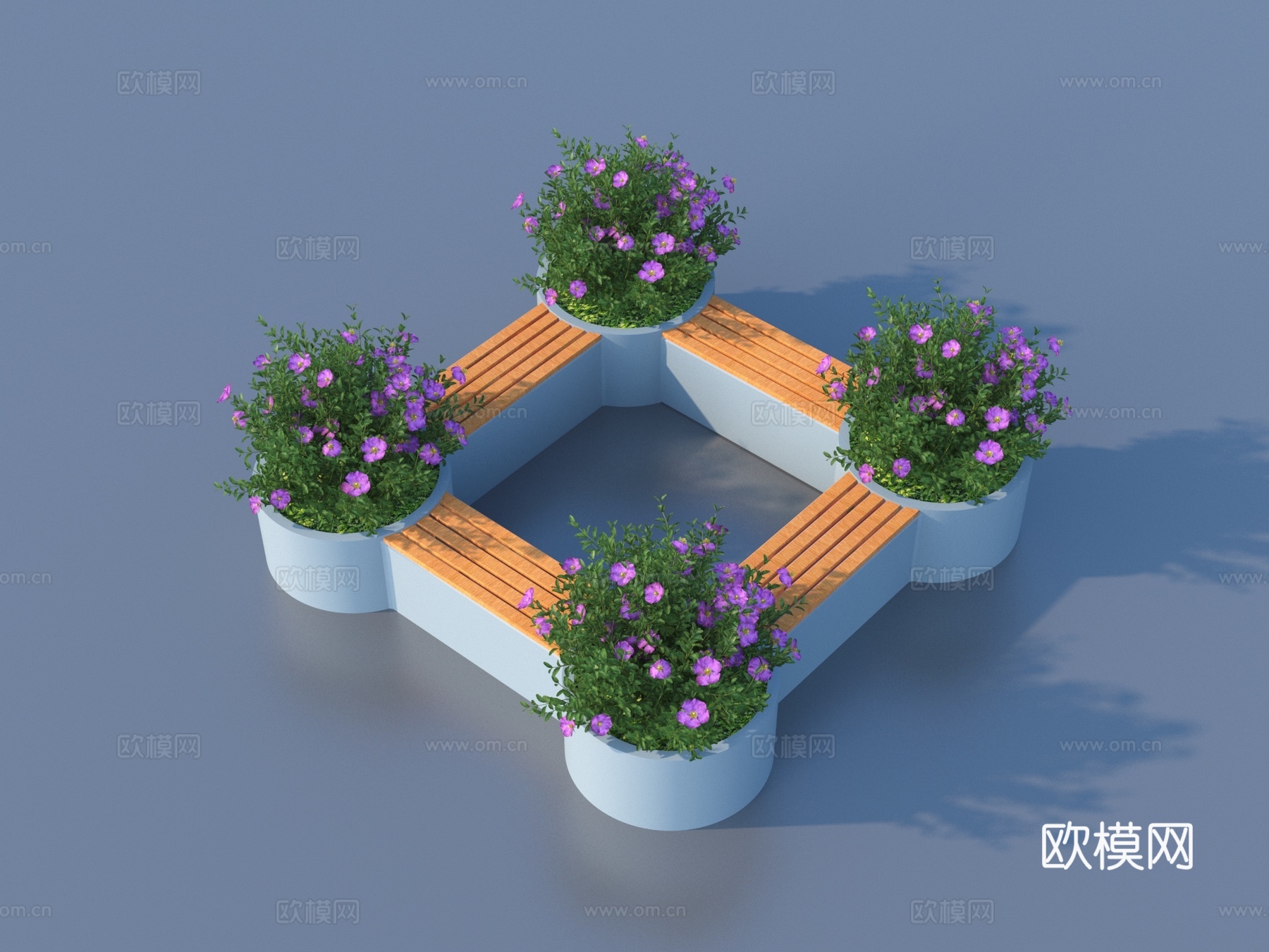 树池 坐凳 花坛3d模型
