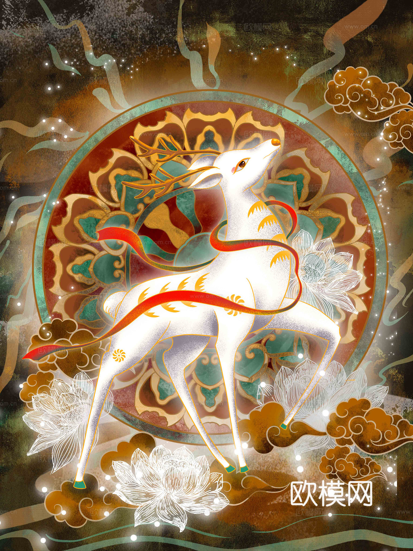 中式新中式挂画 油画水彩画 装饰画挂画