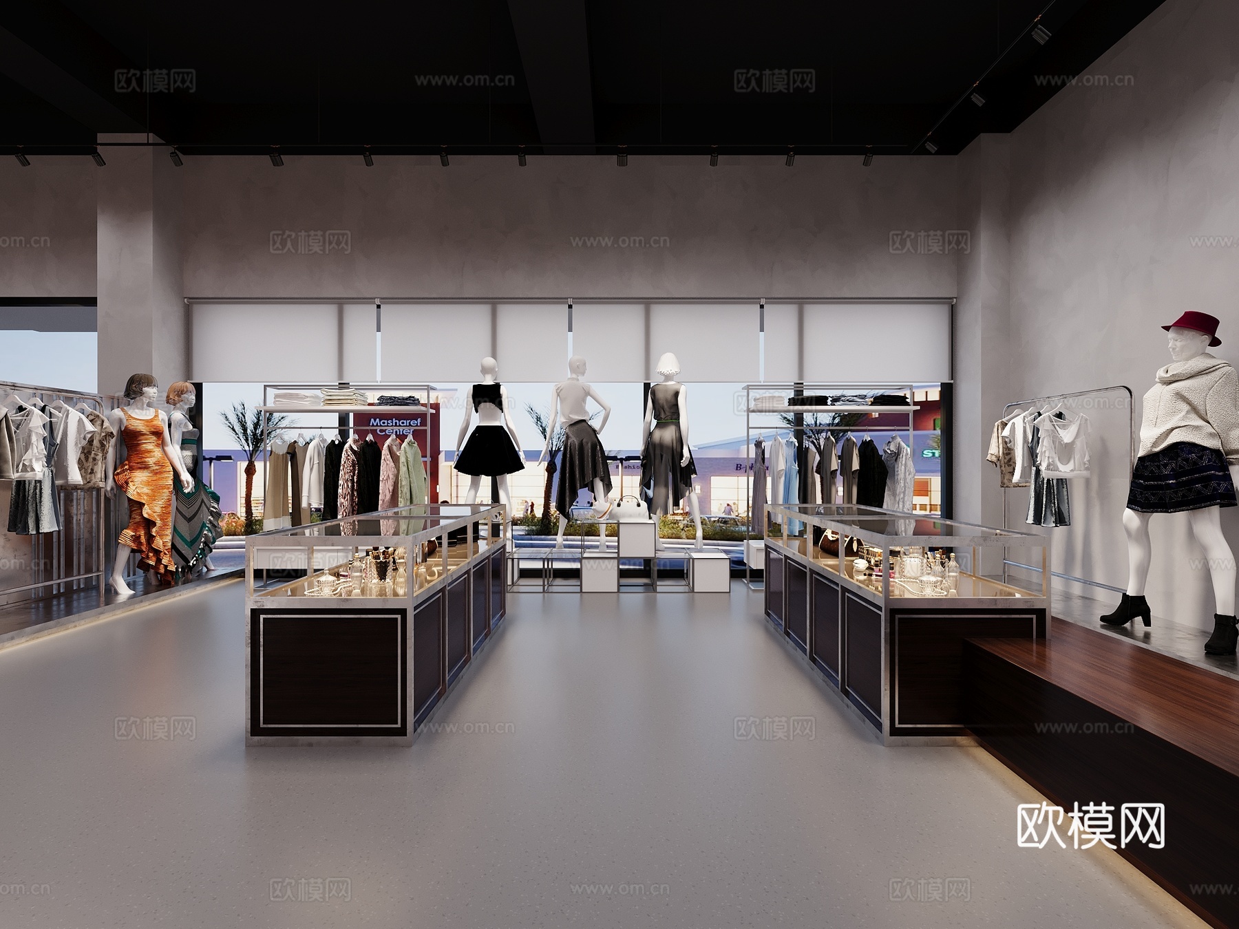 工业风服装店3d模型