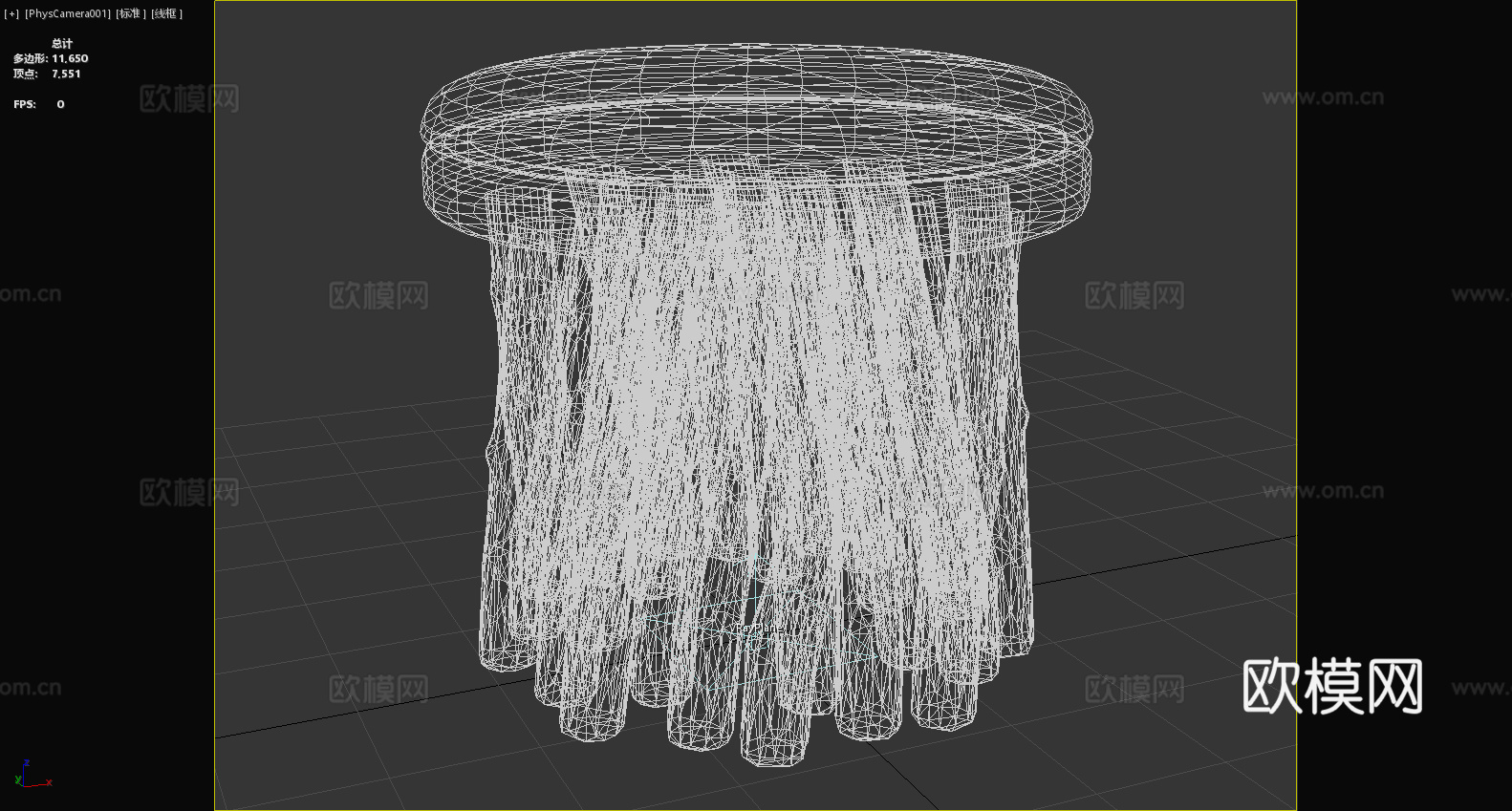 凳子 木凳 坐凳 圆凳3d模型