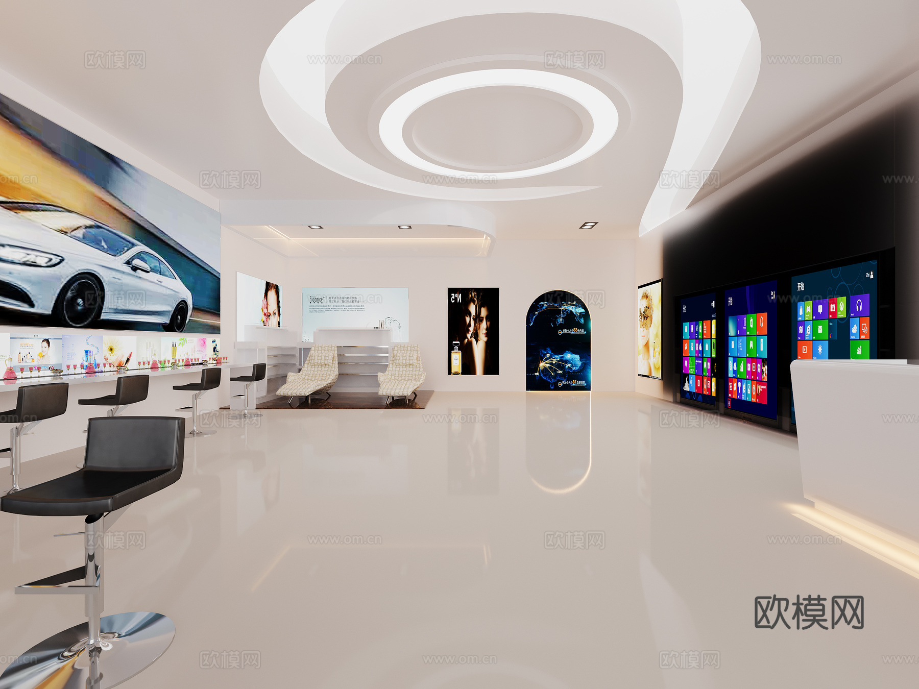 现代体验店3d模型