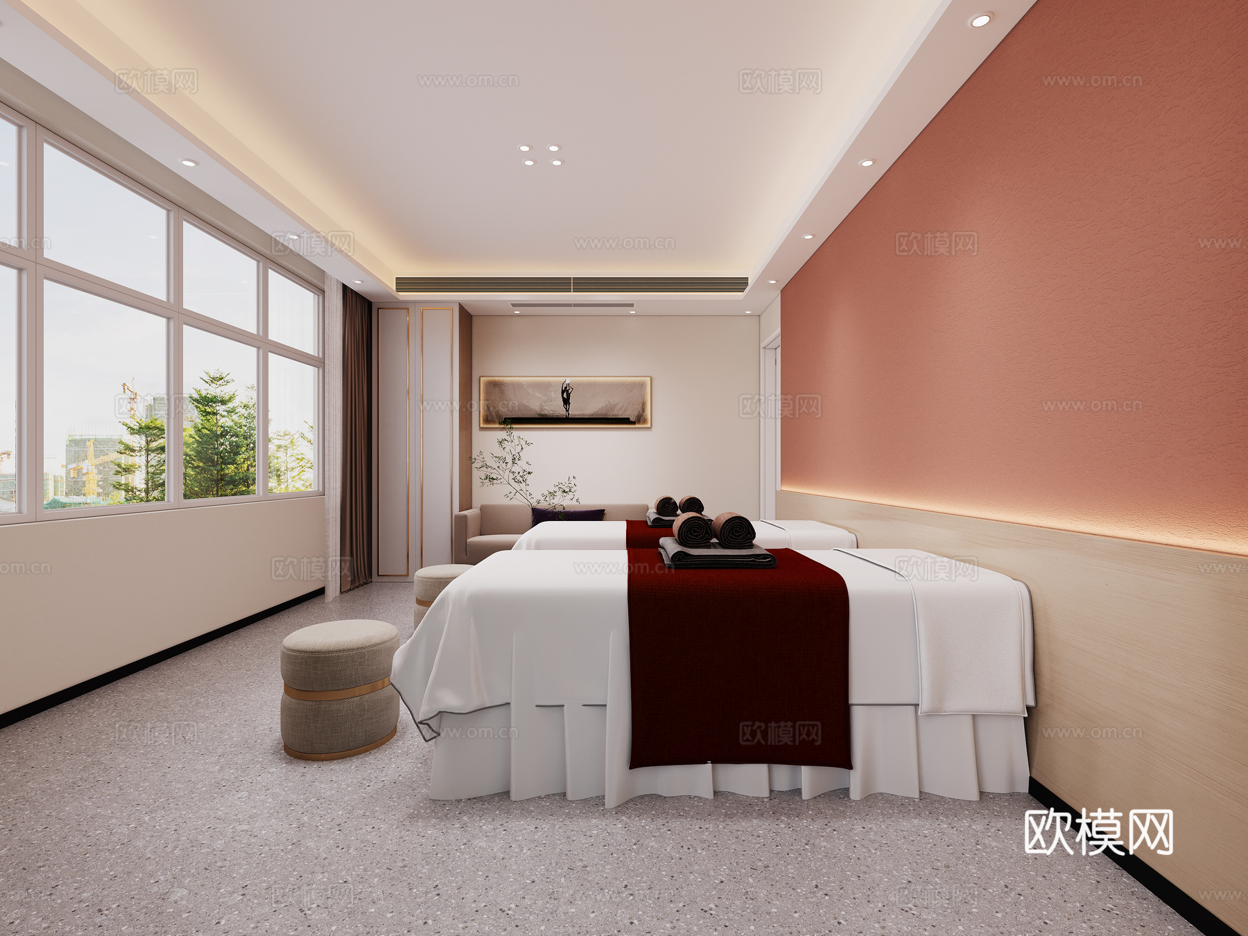 现代美容店3d模型