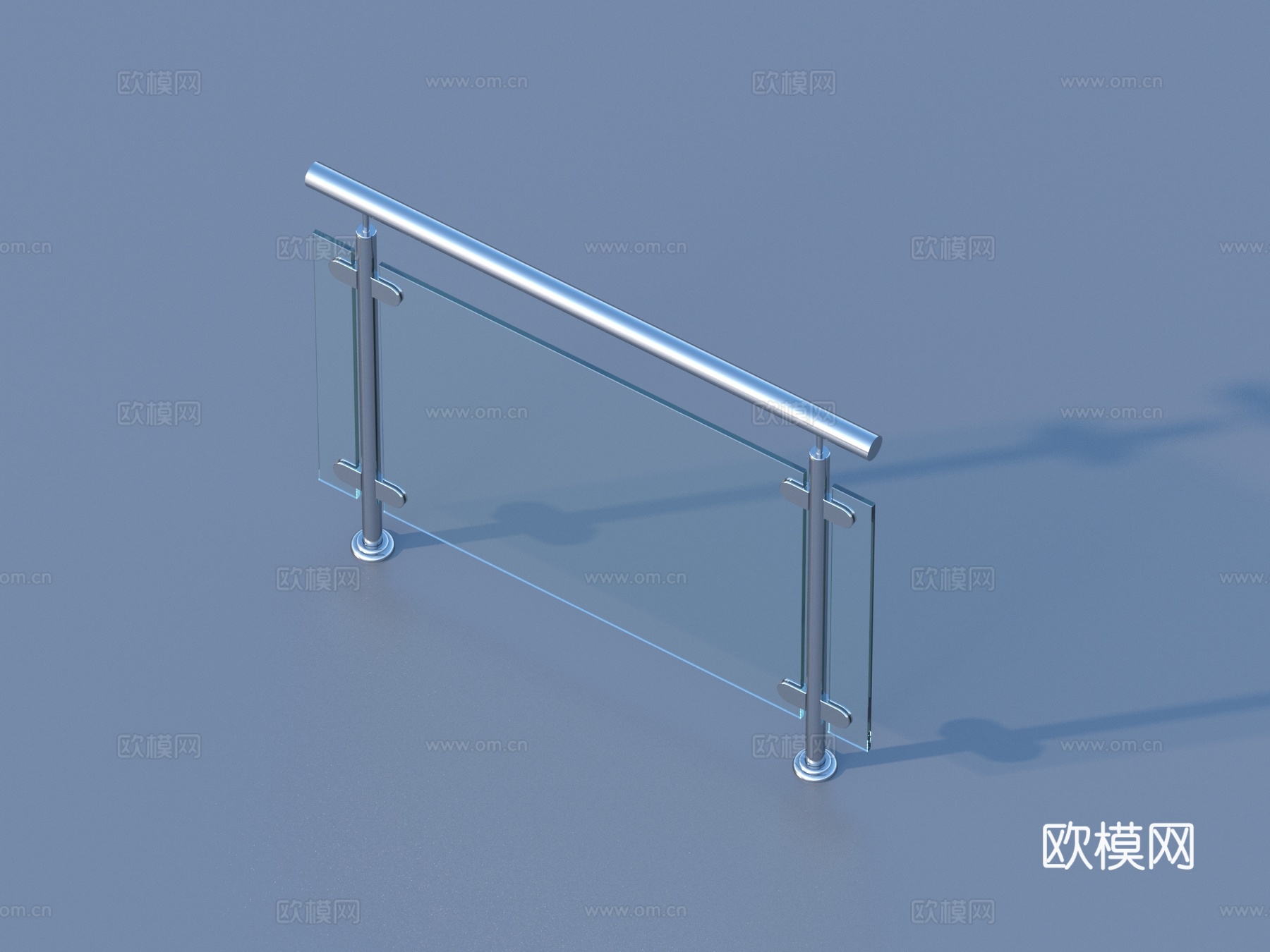 玻璃栏杆 护栏3d模型