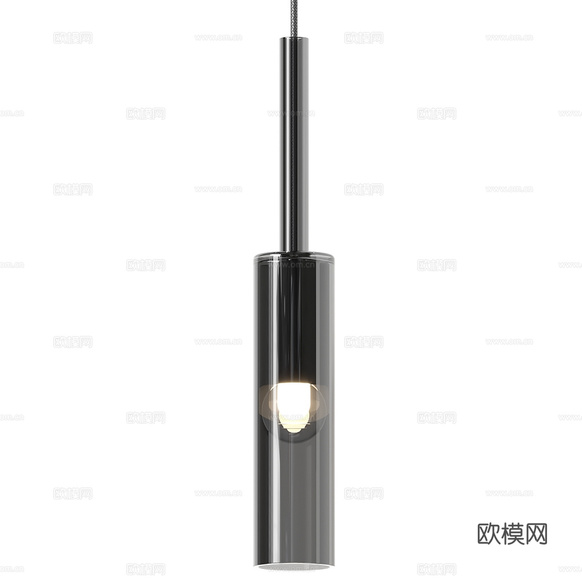 現(xiàn)代意式極簡玻璃裝飾吊燈3d模型下載(渲染圖2)