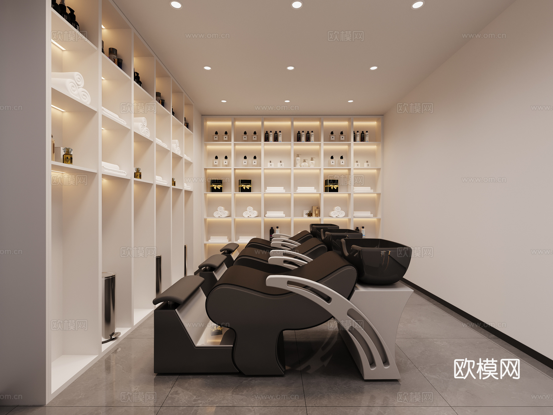 现代美容美发店3d模型