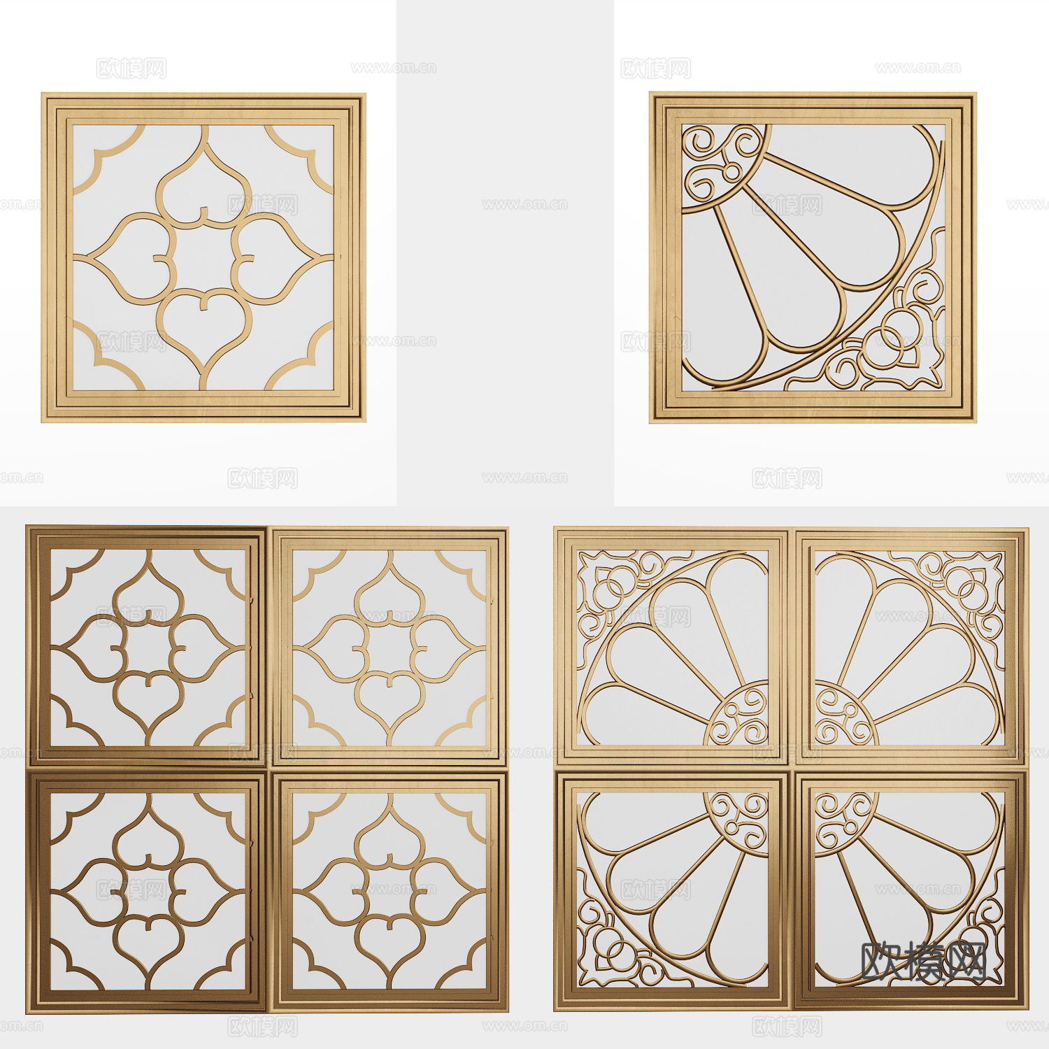 现代铝扣板 天花吊顶构件3d模型