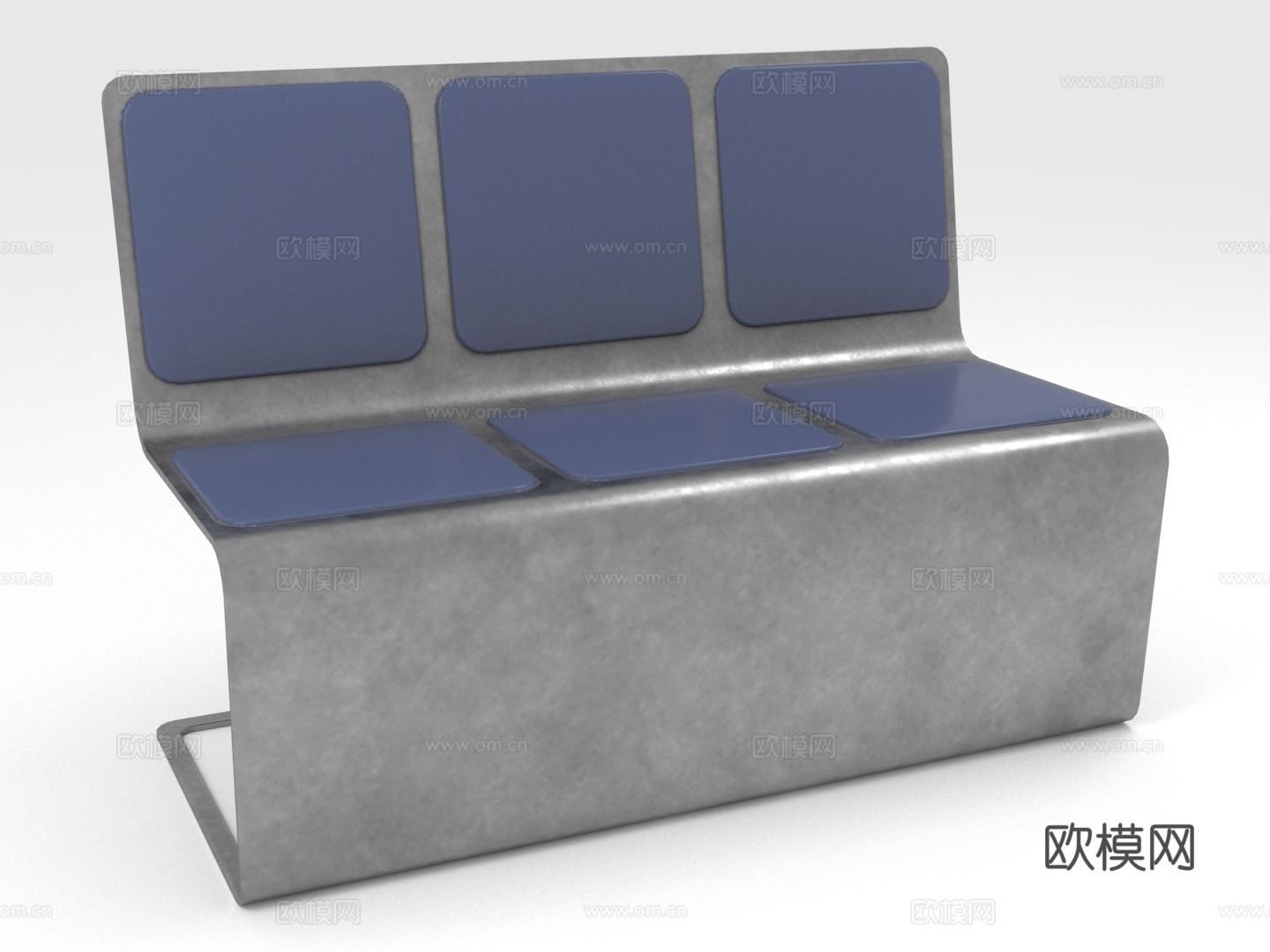 长椅 三人椅 等候椅 公共座椅 座椅3d模型