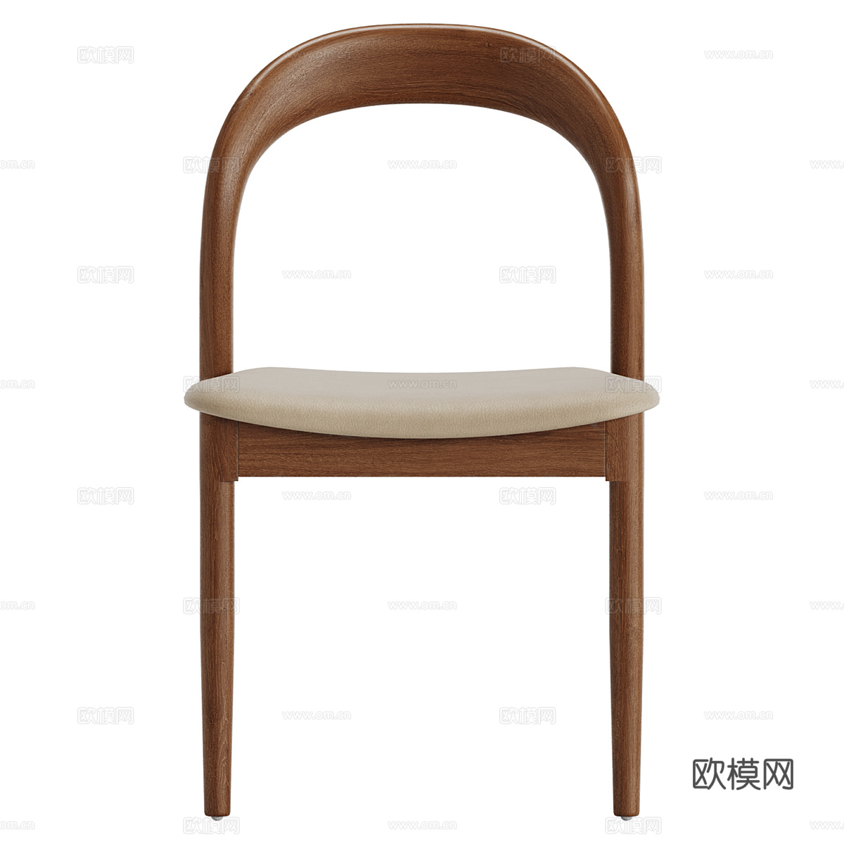 新中式木质单椅3d模型