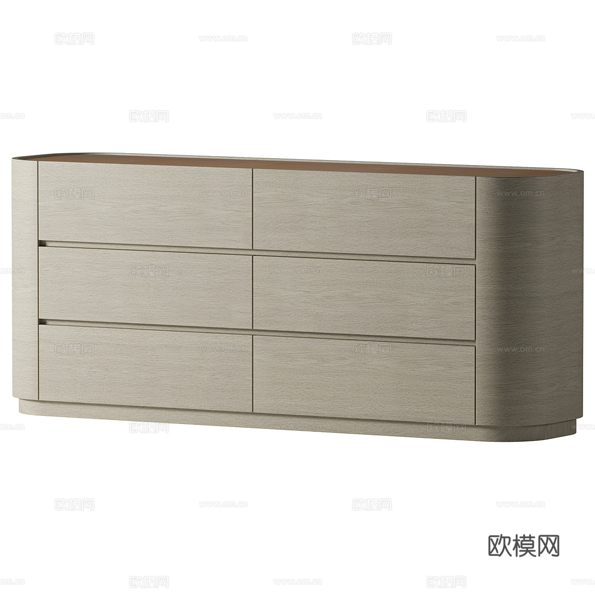 现代意式斗柜 边柜 矮柜 抽屉柜3d模型