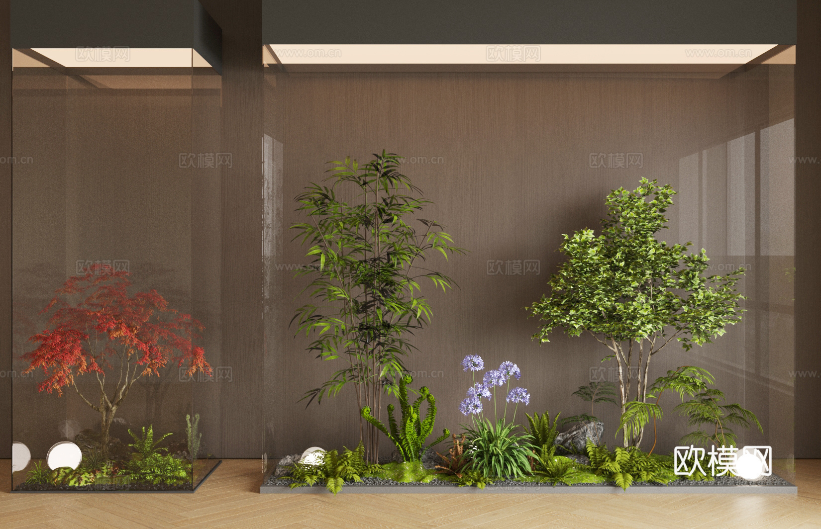 室内景观 景观小品 室内造景 植物堆 植物组合 庭院小品3d模型