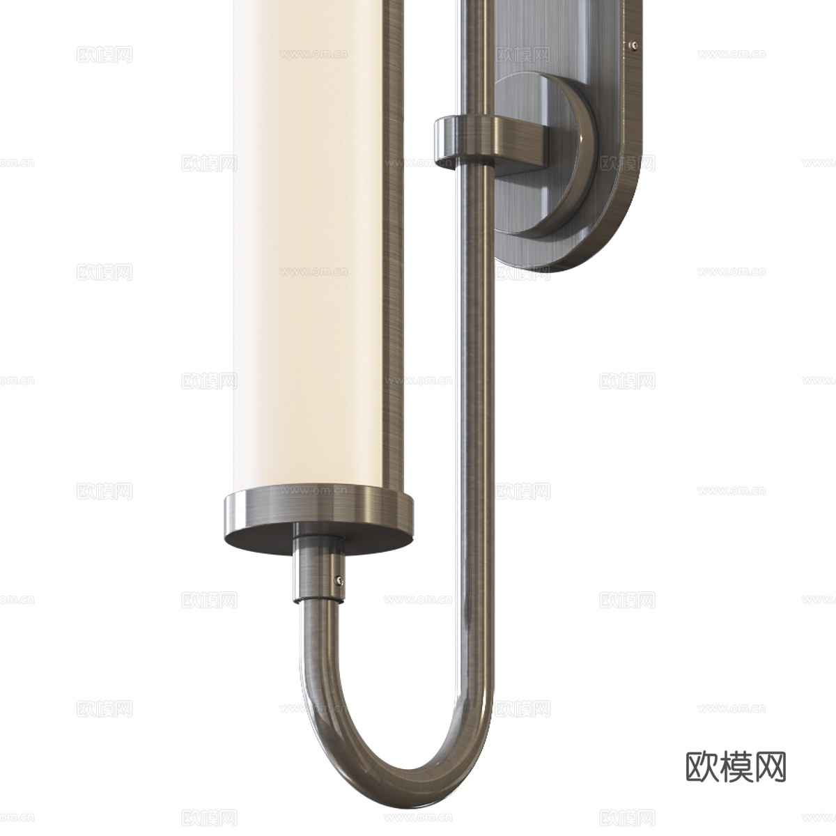 现代轻奢长条金属玻璃壁灯3d模型