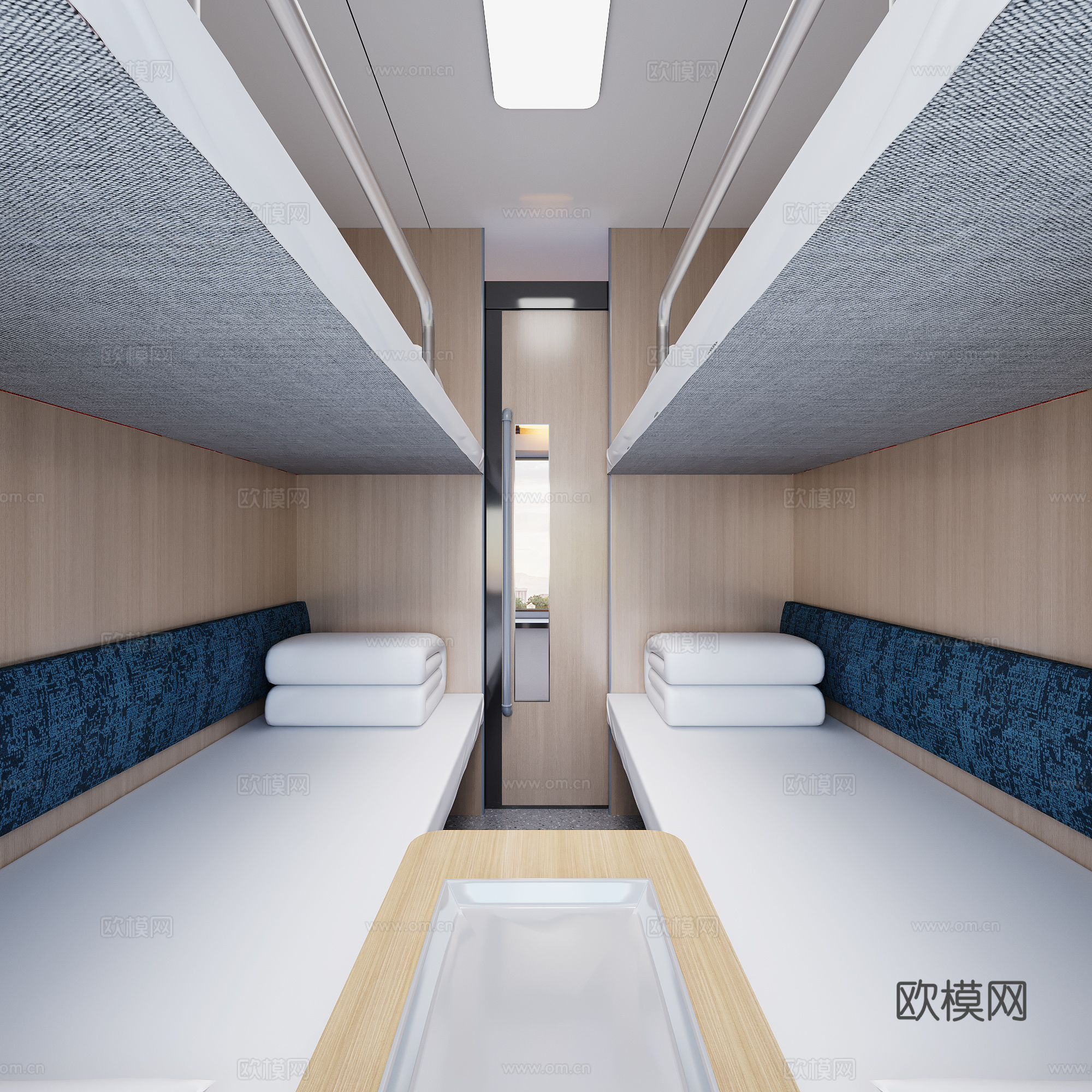 火车卧铺3d模型