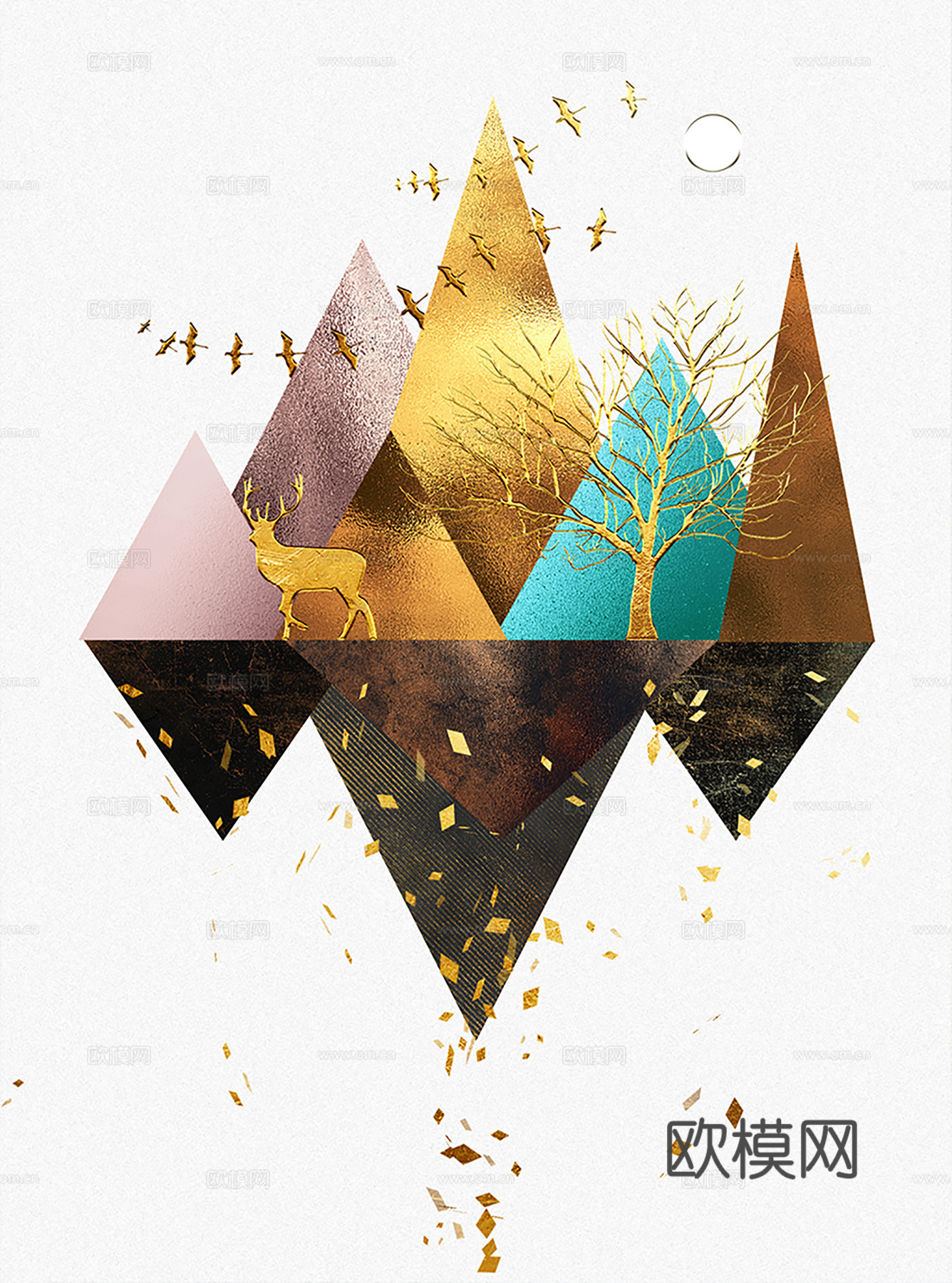 中式新中式挂画 油画水彩画 装饰画挂画下载