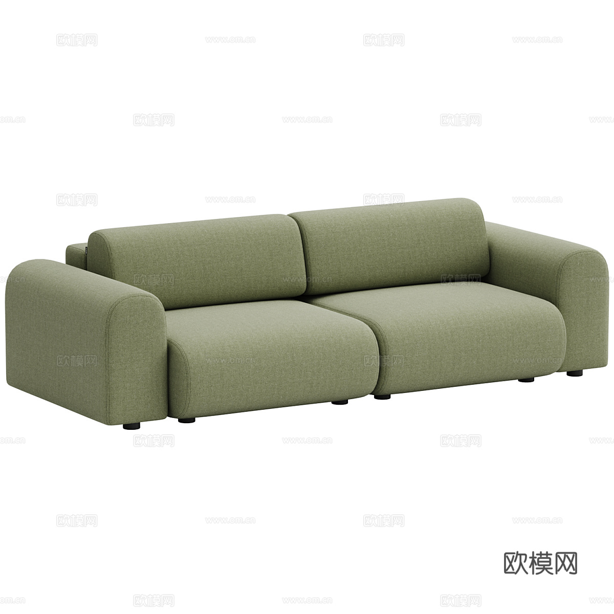 现代意式奶油风 Mail 布艺组合沙发3d模型