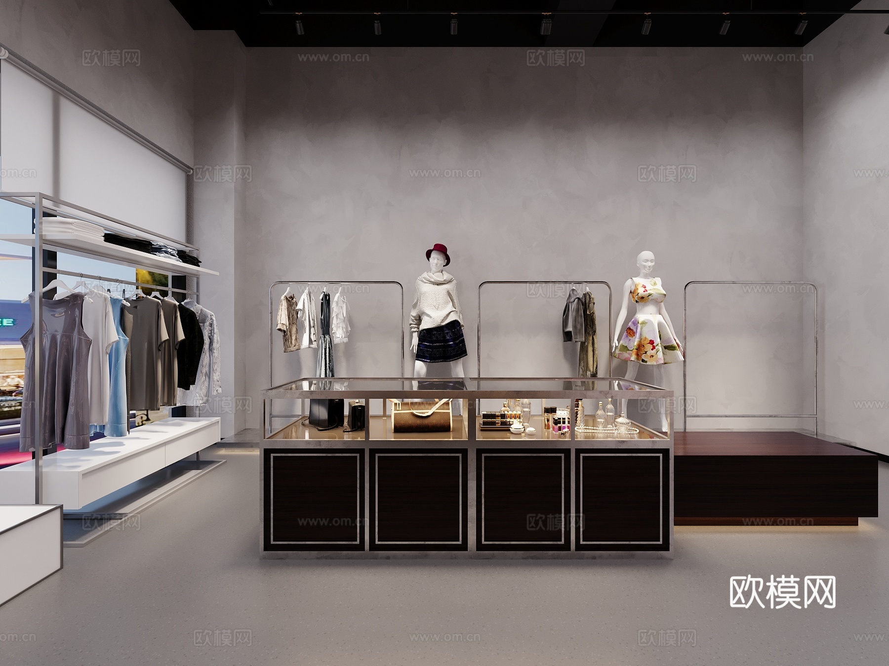 工业风服装店3d模型