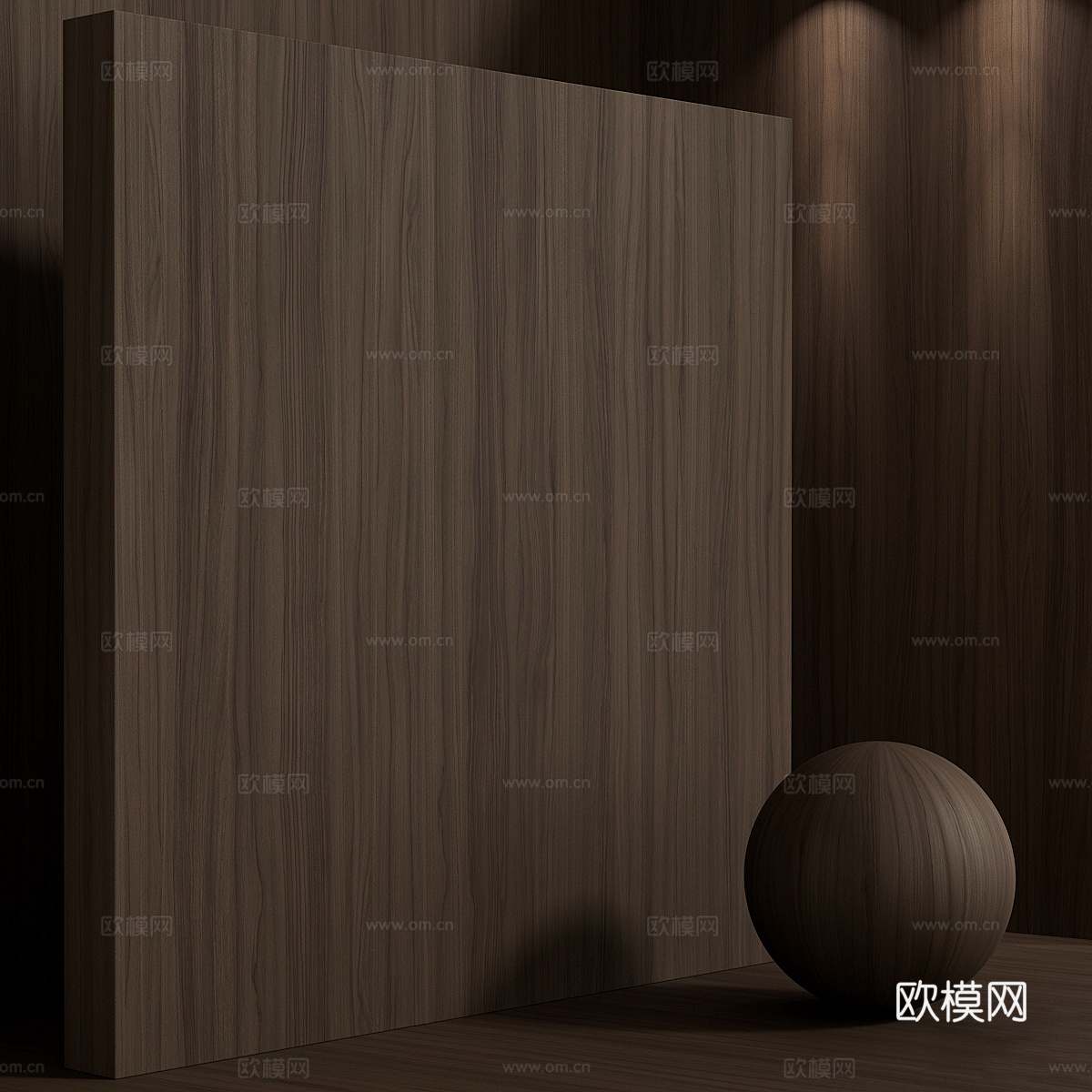 现代意式木材 木纹 木饰面 胡桃木3d模型