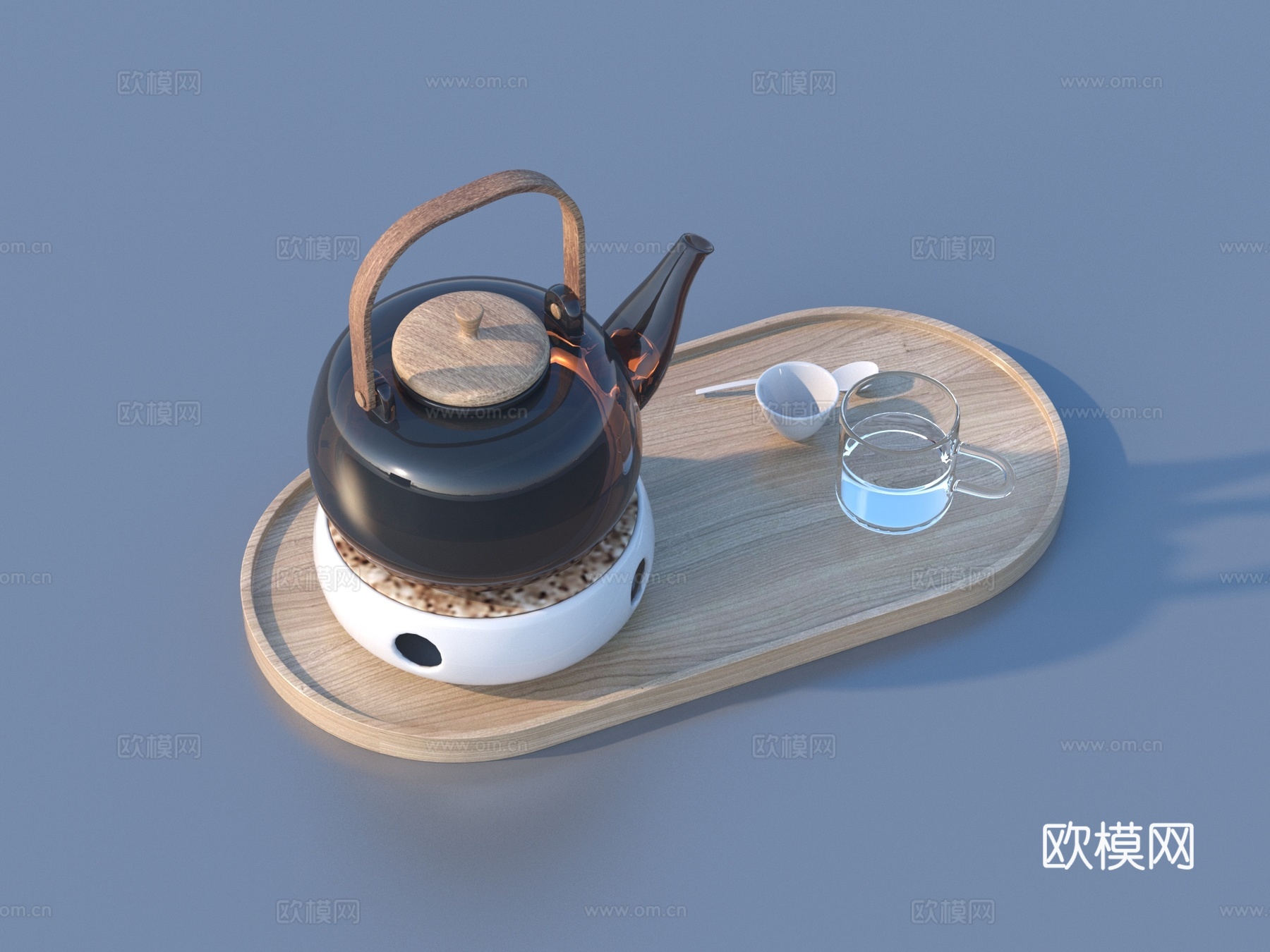 茶具 茶杯 茶壶 茶水3d模型
