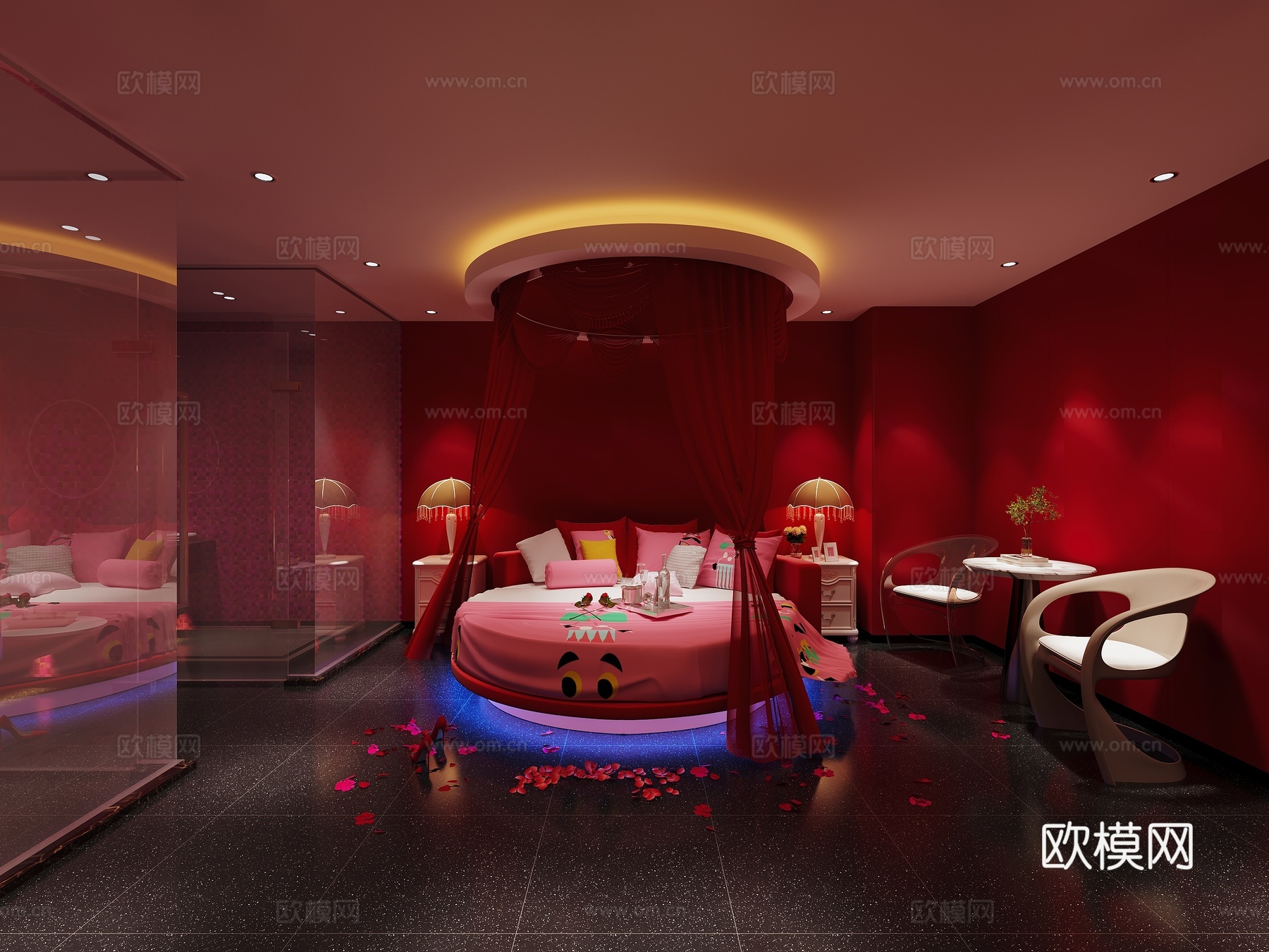 现代酒店客房3d模型