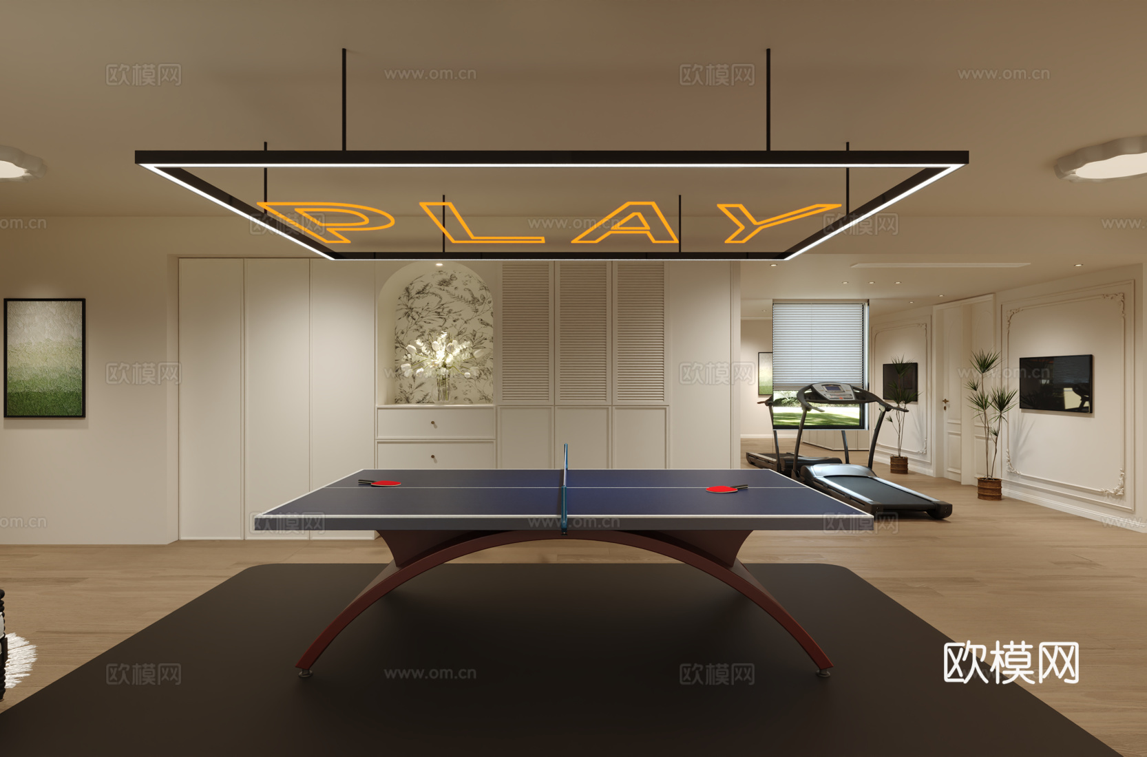 法式风休闲健身免费3d模型