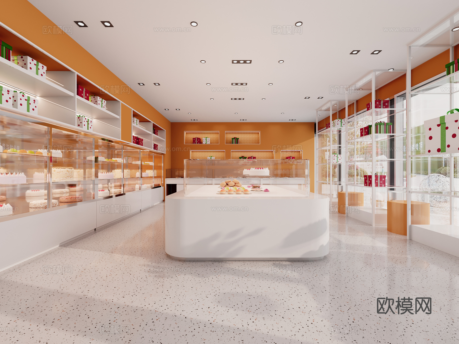 现代蛋糕面包店3d模型