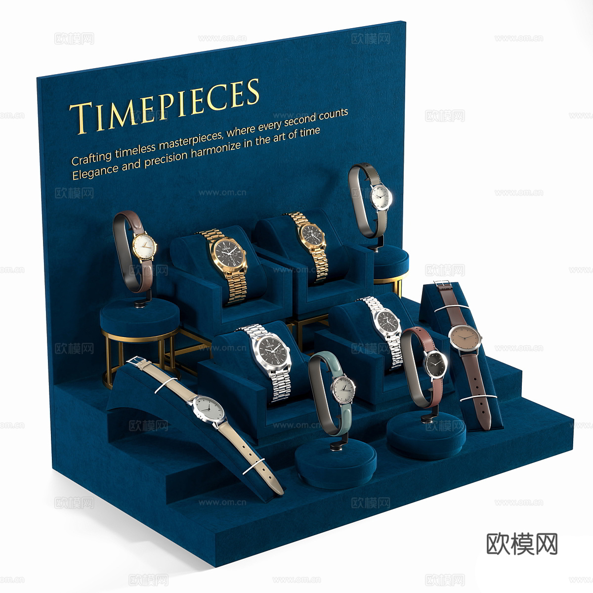 现代轻奢奢侈品 手表3d模型