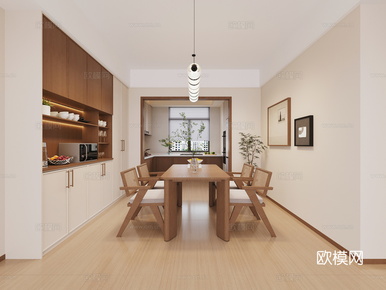 中古風(fēng)餐廳3d模型下載