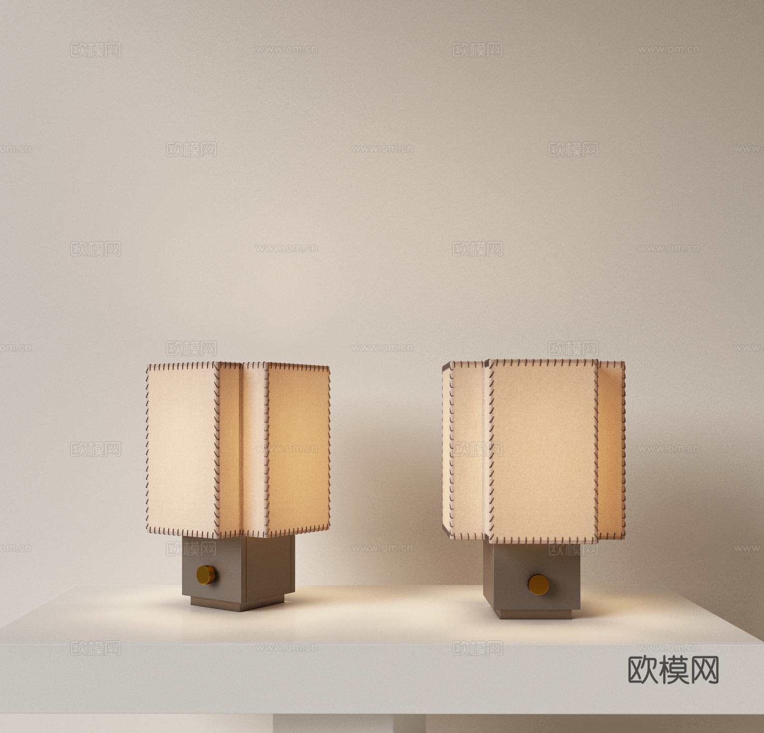 现代复古台灯 床头台灯 客厅台灯 书房台灯 艺术台灯3d模型