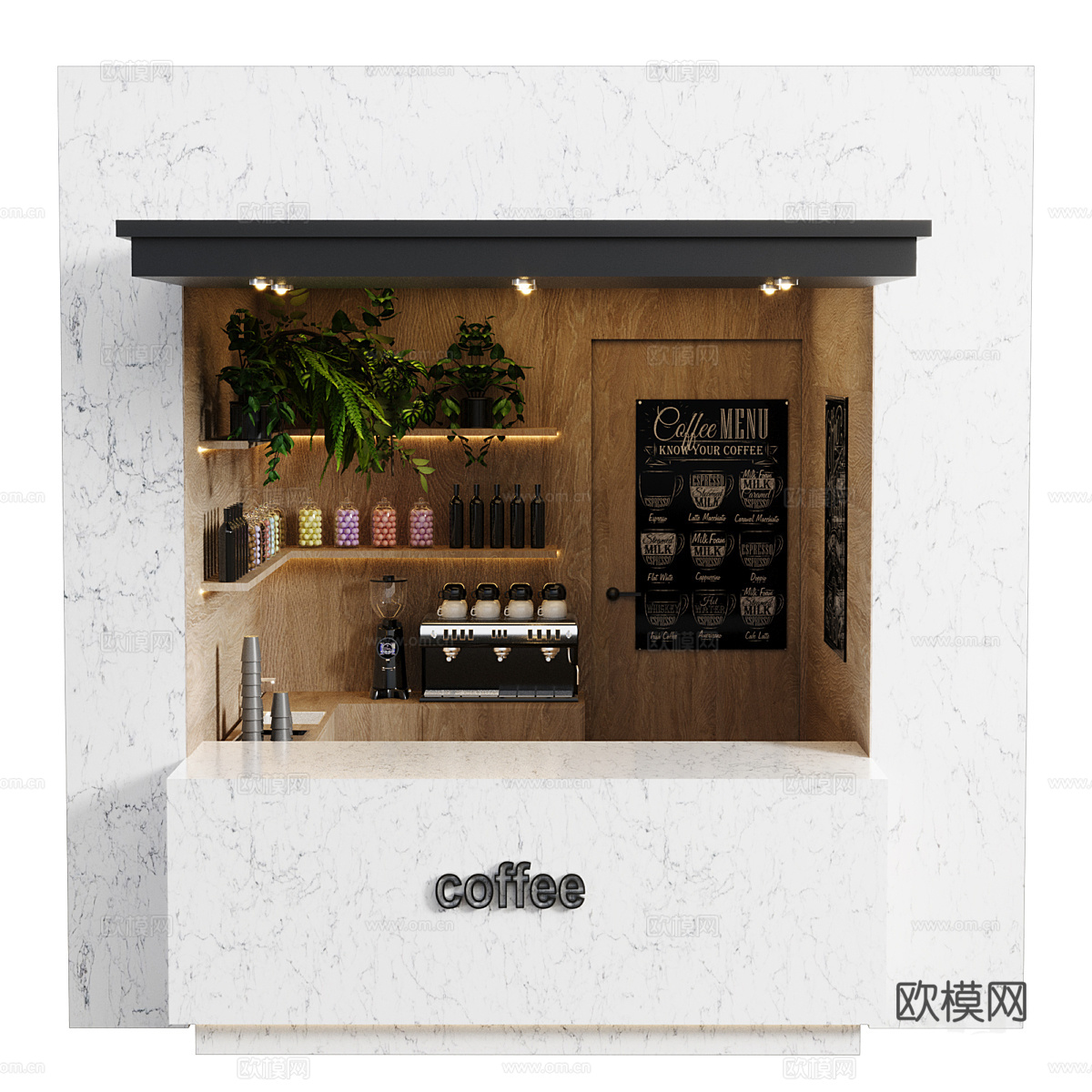 咖啡店 咖啡厅3d模型