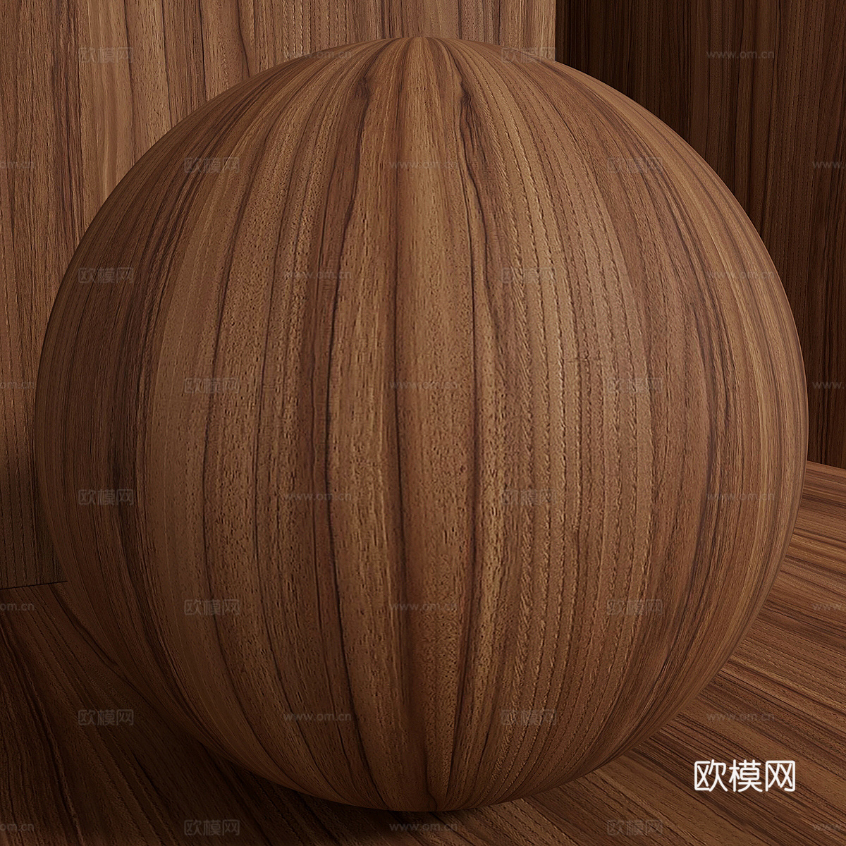 现代意式木材 木纹 木饰面 胡桃木3d模型
