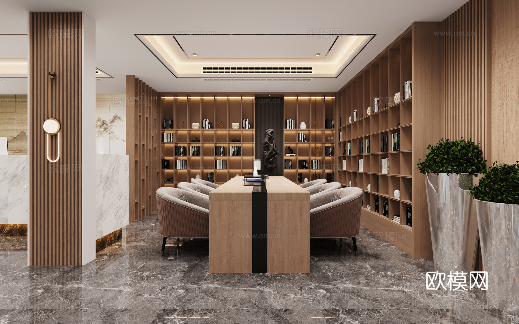 现代酒店大堂3d模型