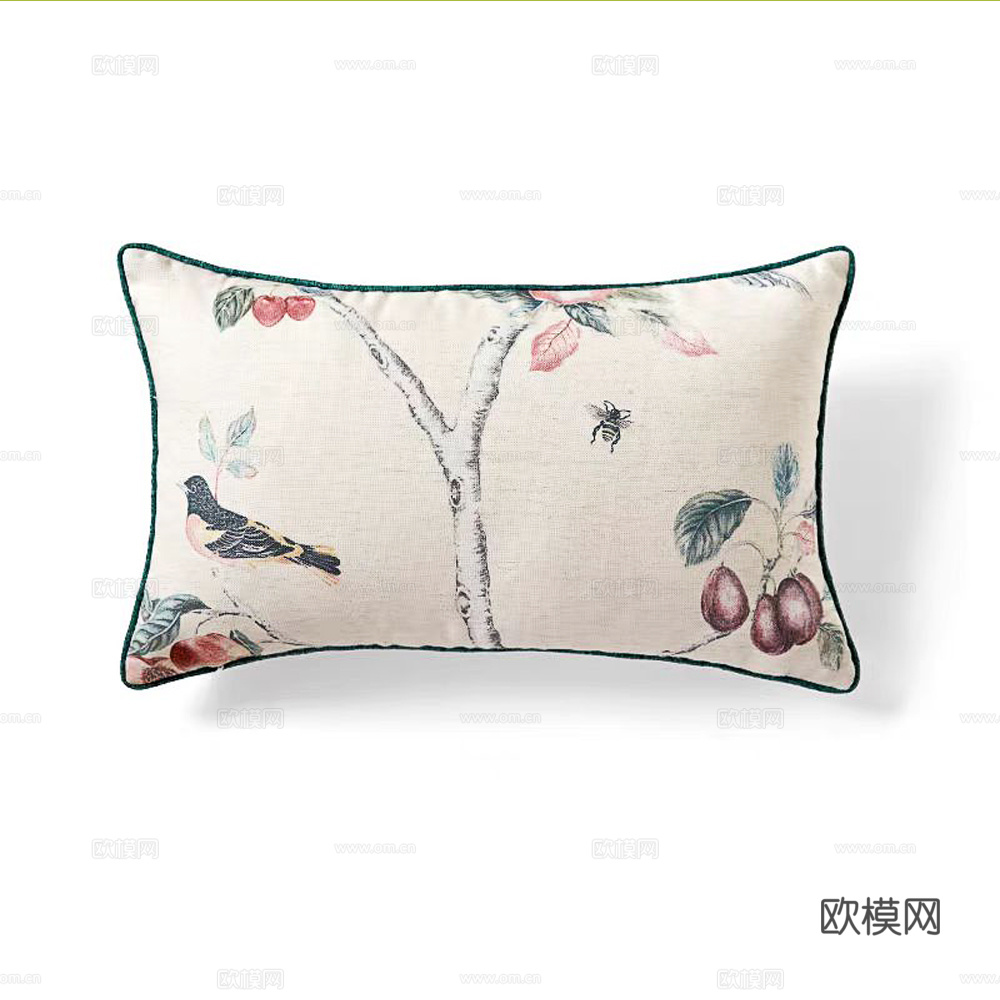 中式抱枕 枕头 印花抱枕