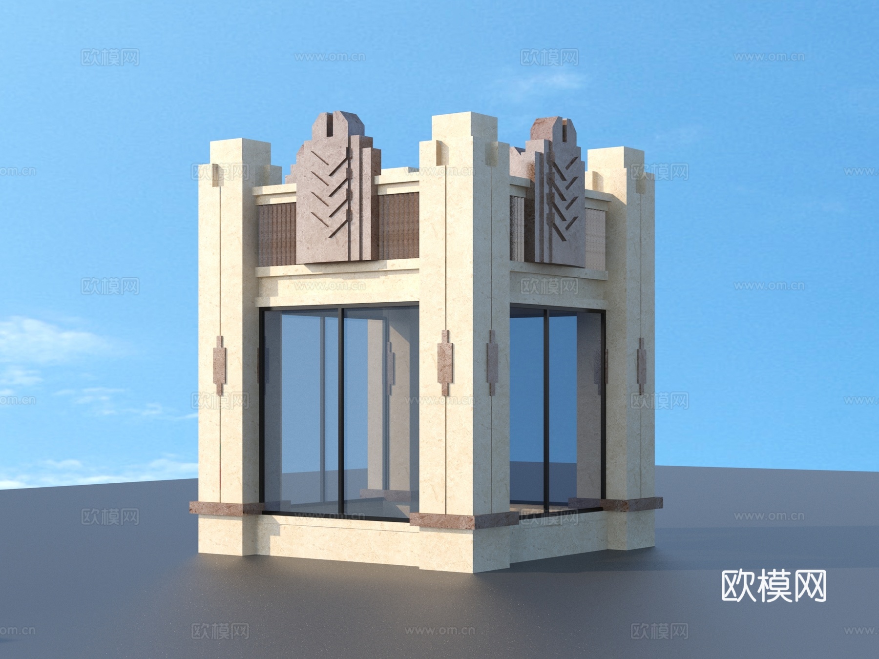 岗亭 门卫 保安亭 建筑su模型