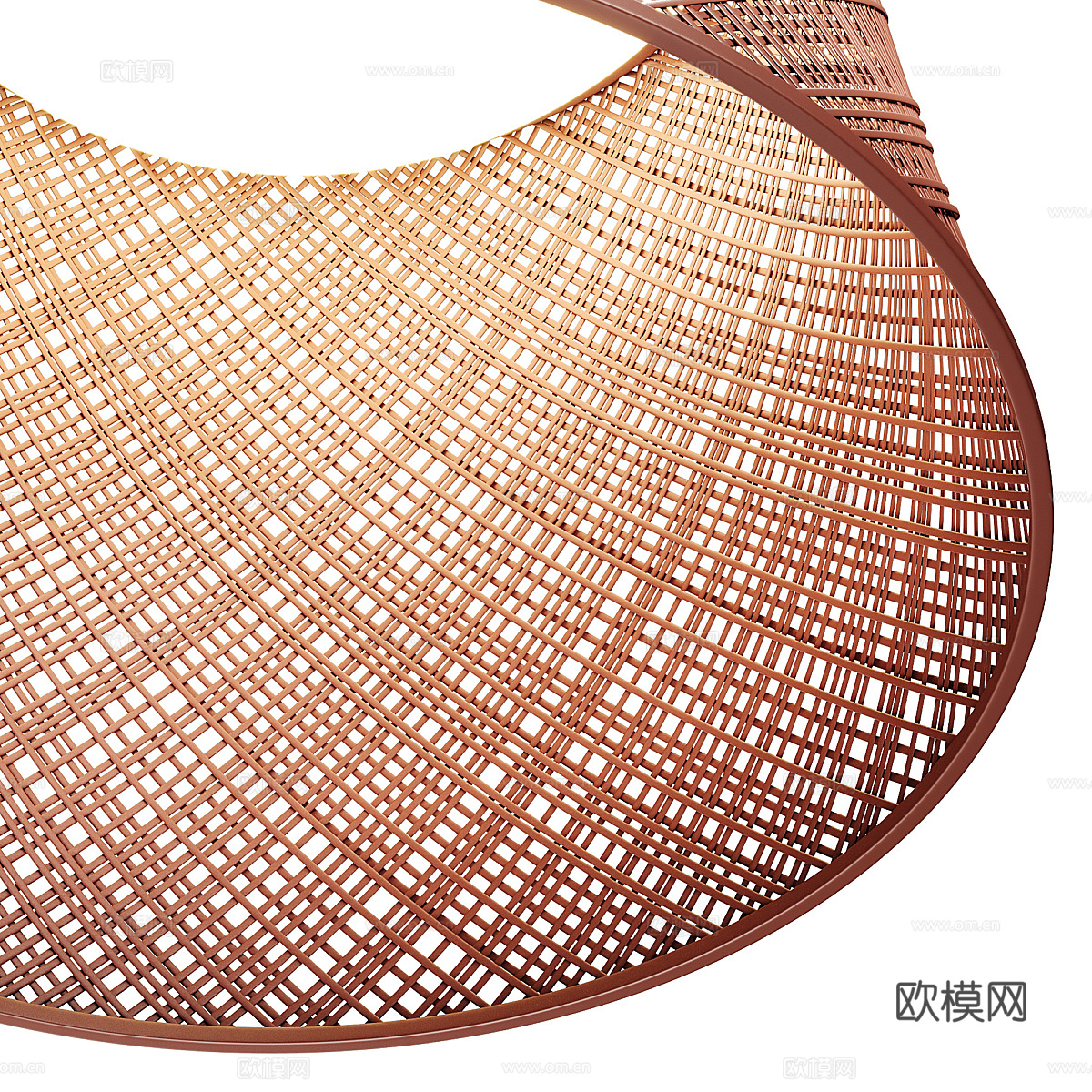 新中式藤编装饰吊灯3d模型