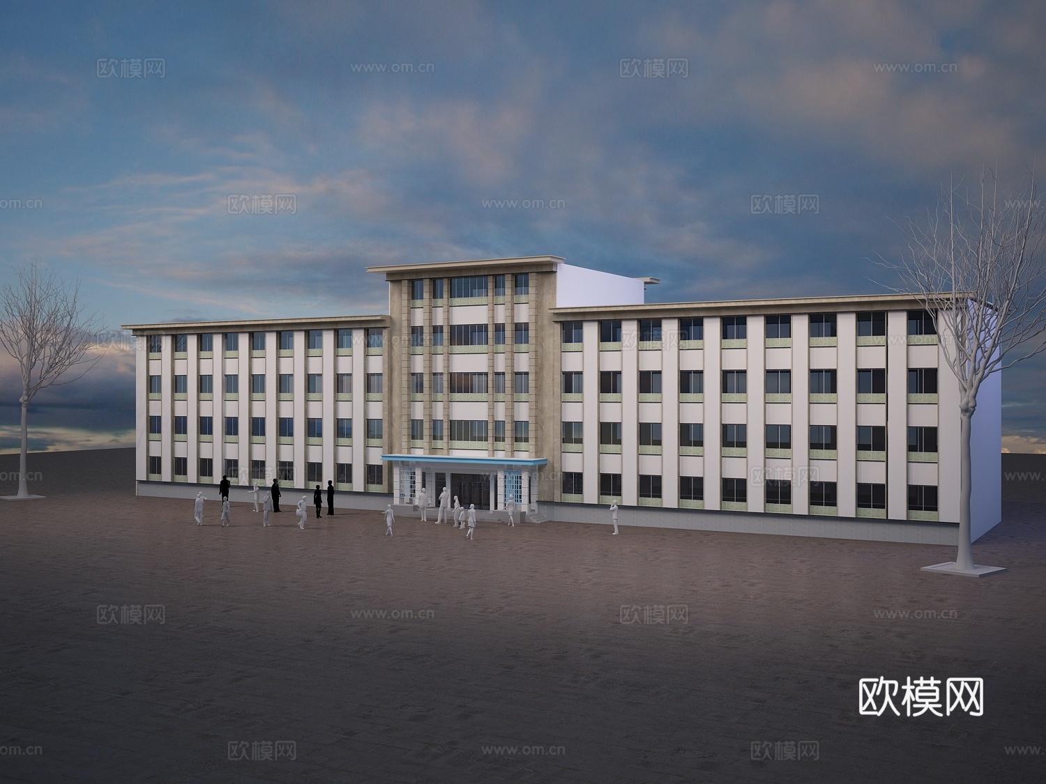 学校教学楼整体3d模型