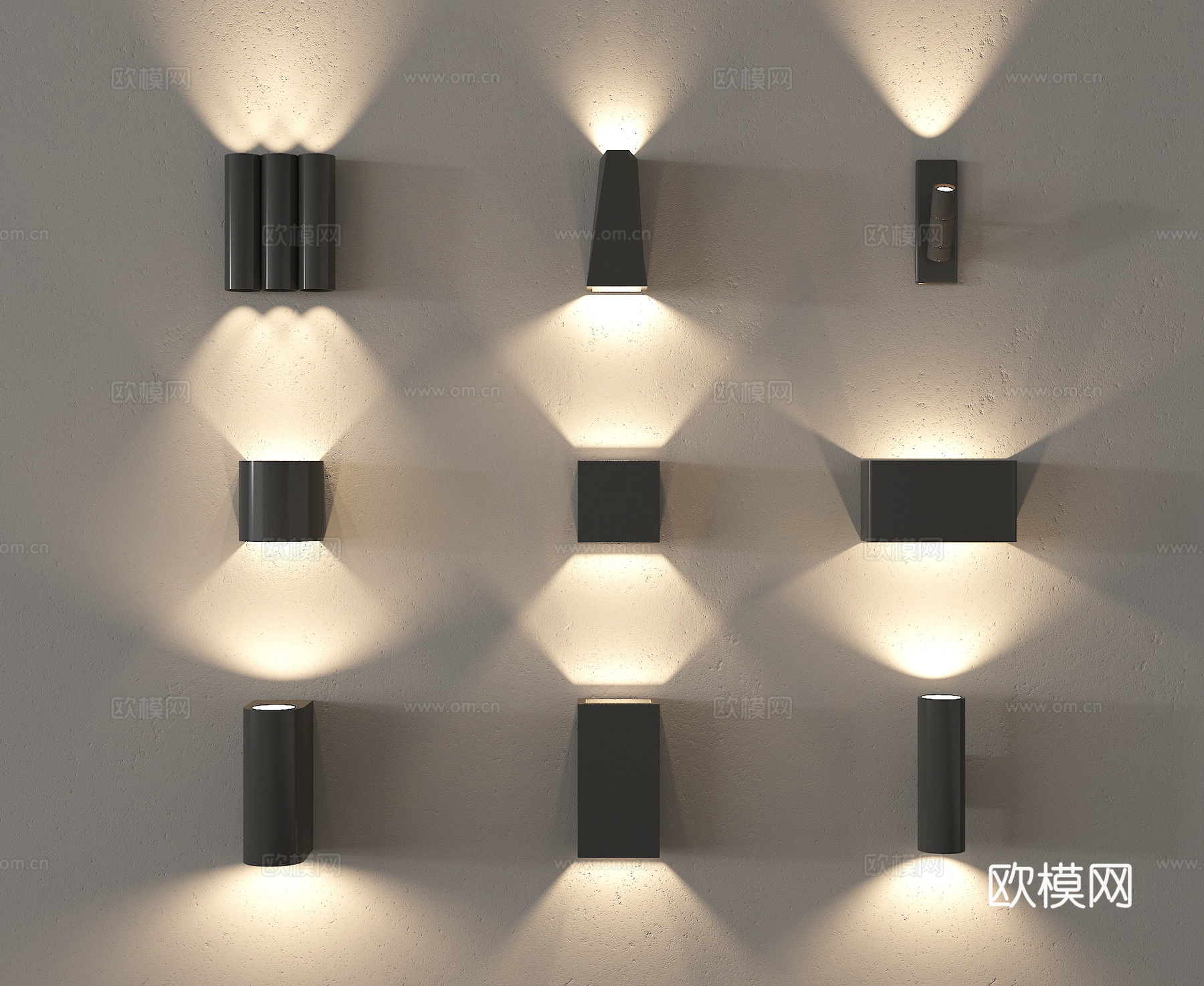 现代壁灯 室外壁灯 小壁灯 庭院壁灯 氛围灯3d模型