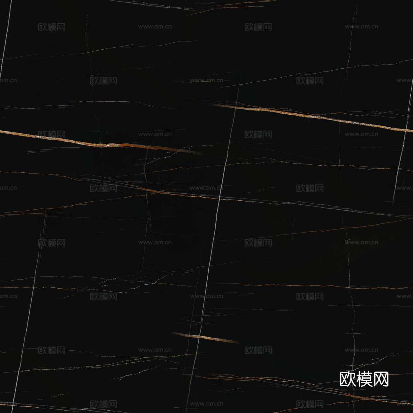 无缝黑色劳伦黑金大理石