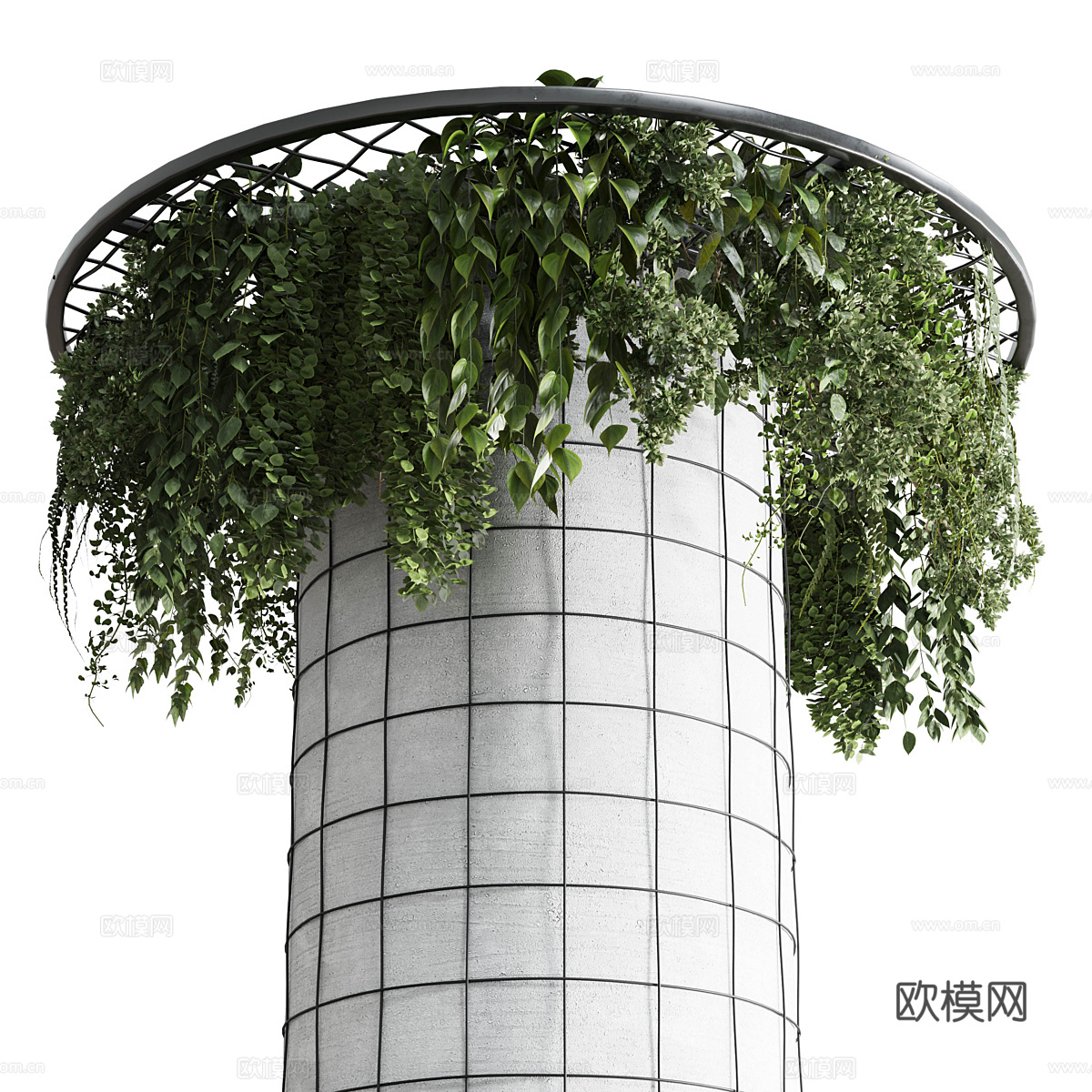 现代挂植柱座 卡座沙发3d模型