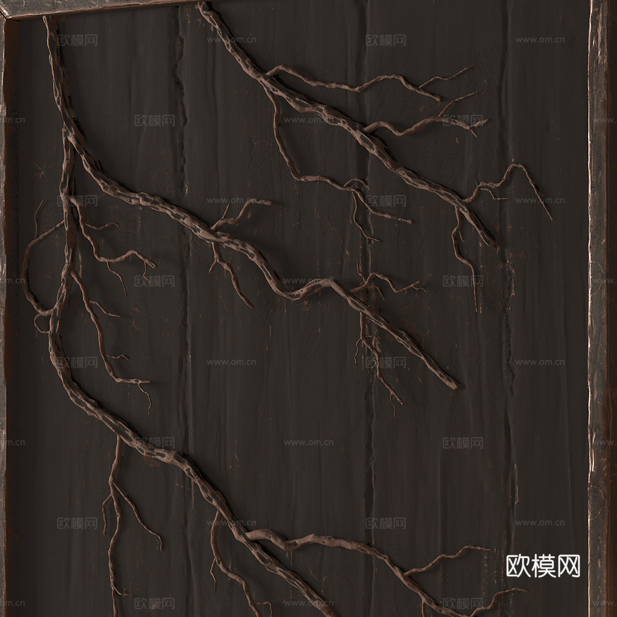 新中式装饰挂画 画框3d模型