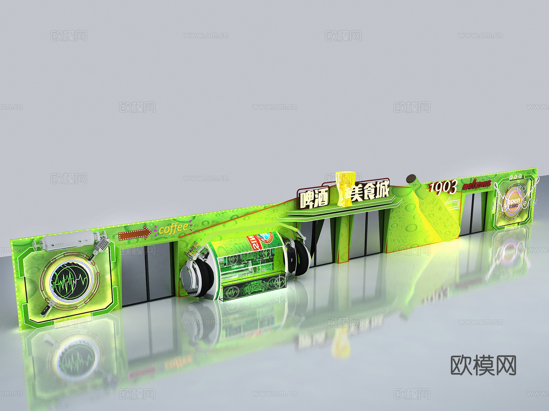 酒吧ktv入口3d模型