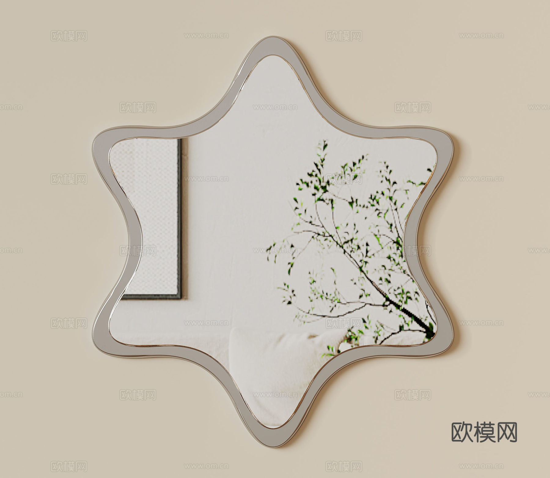 镜子 现代镜子 化妆镜 梳妆镜su模型